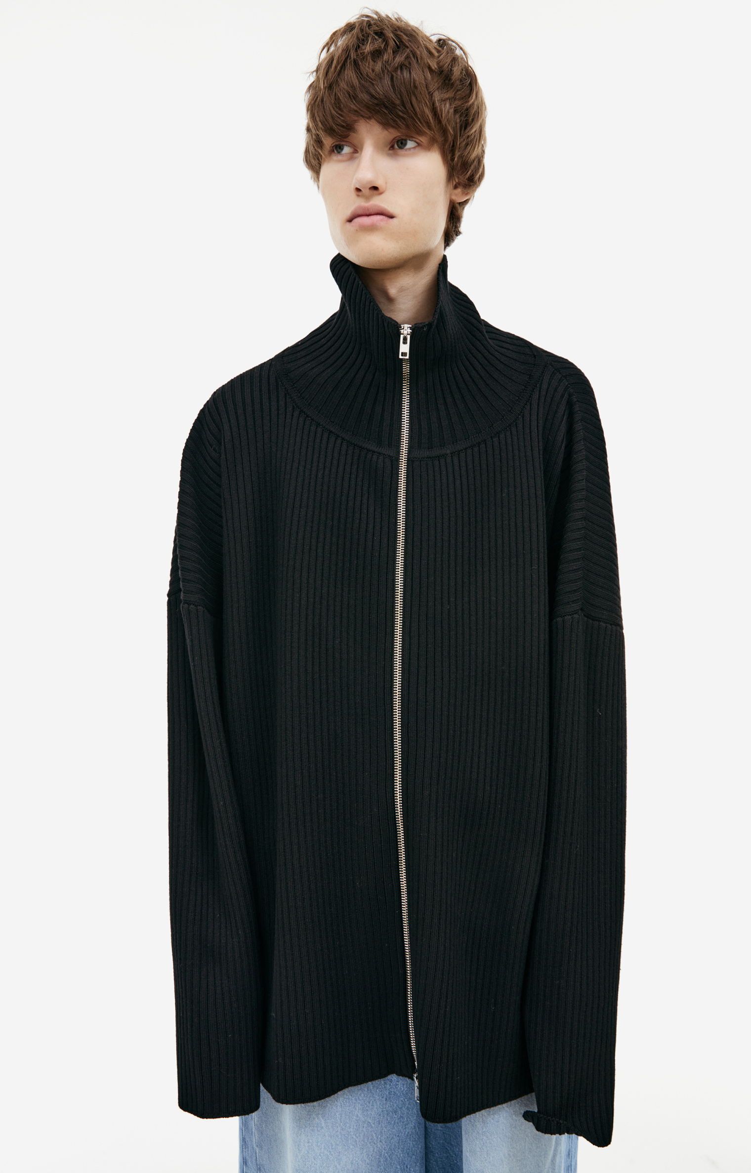 VETEMENTS Шерстяной свитер на молнии