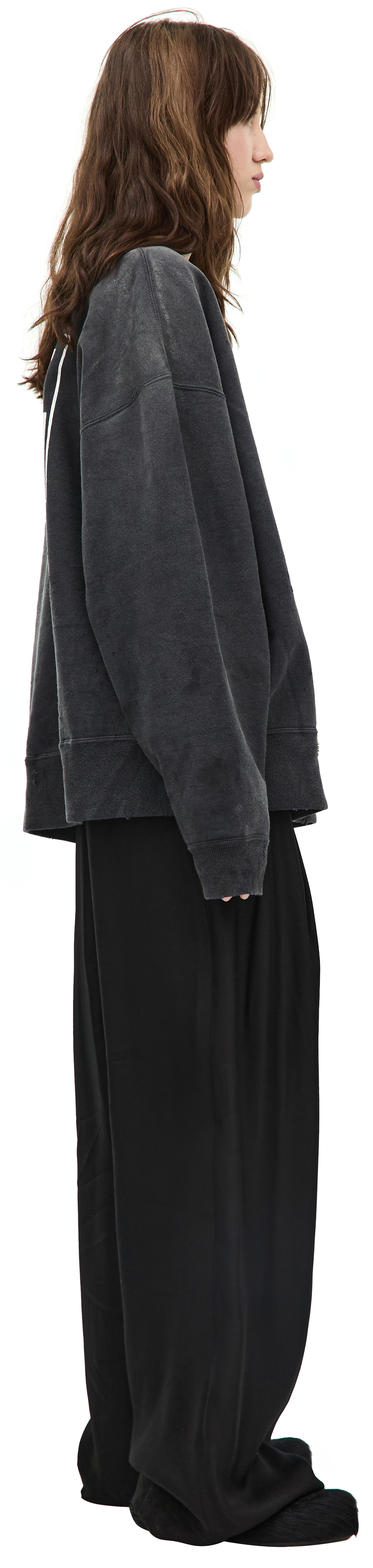 Saint Mxxxxxx Серый свитшот с логотипом