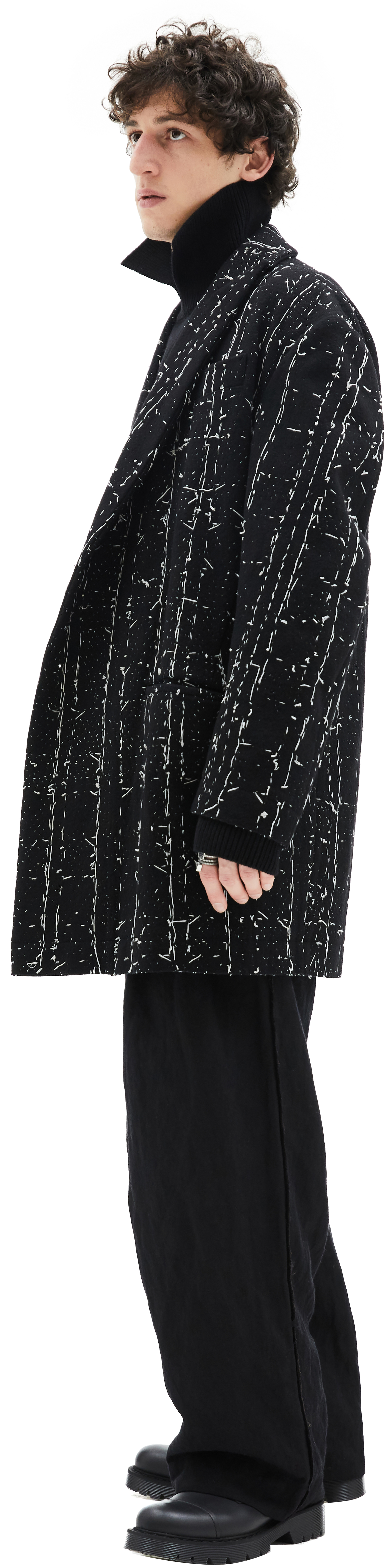 Yohji Yamamoto Пиджак из шерсти с вышивкой