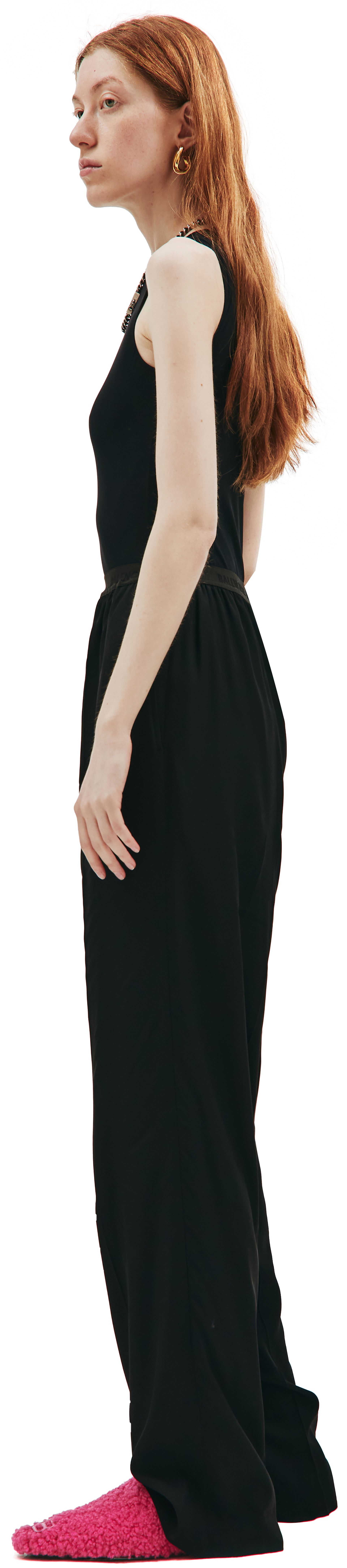 Balenciaga Широкие брюки на резинке с логотипом