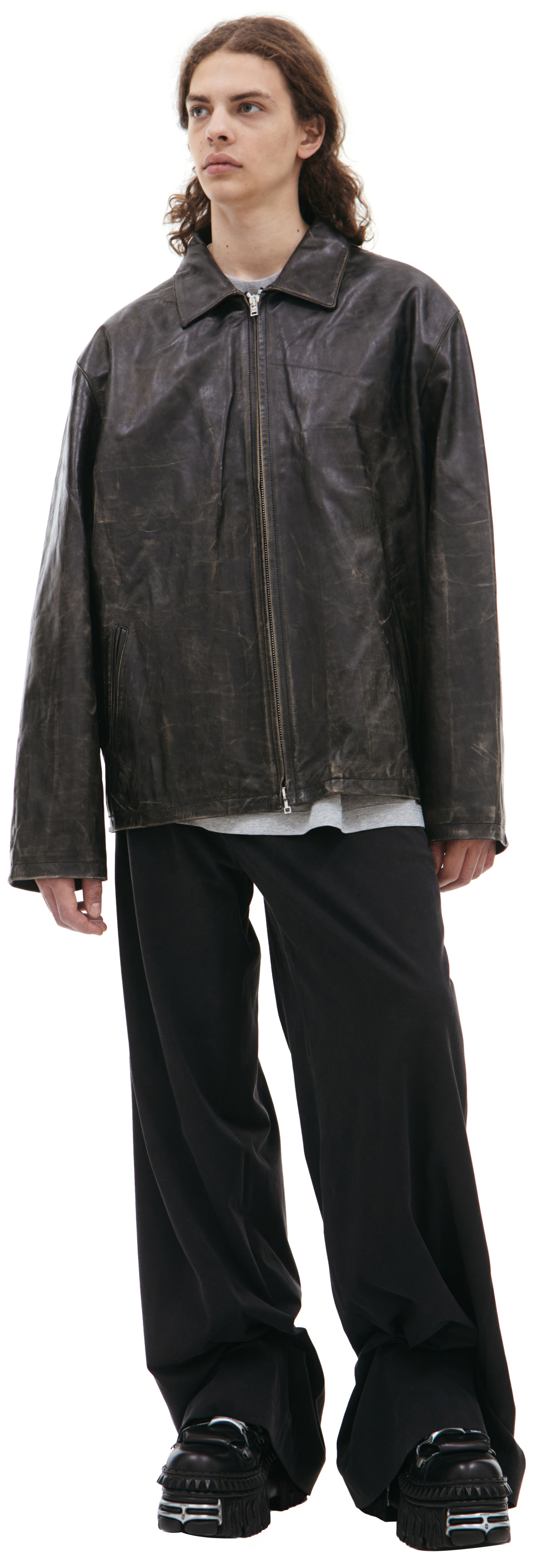 VETEMENTS Черная куртка из кожи