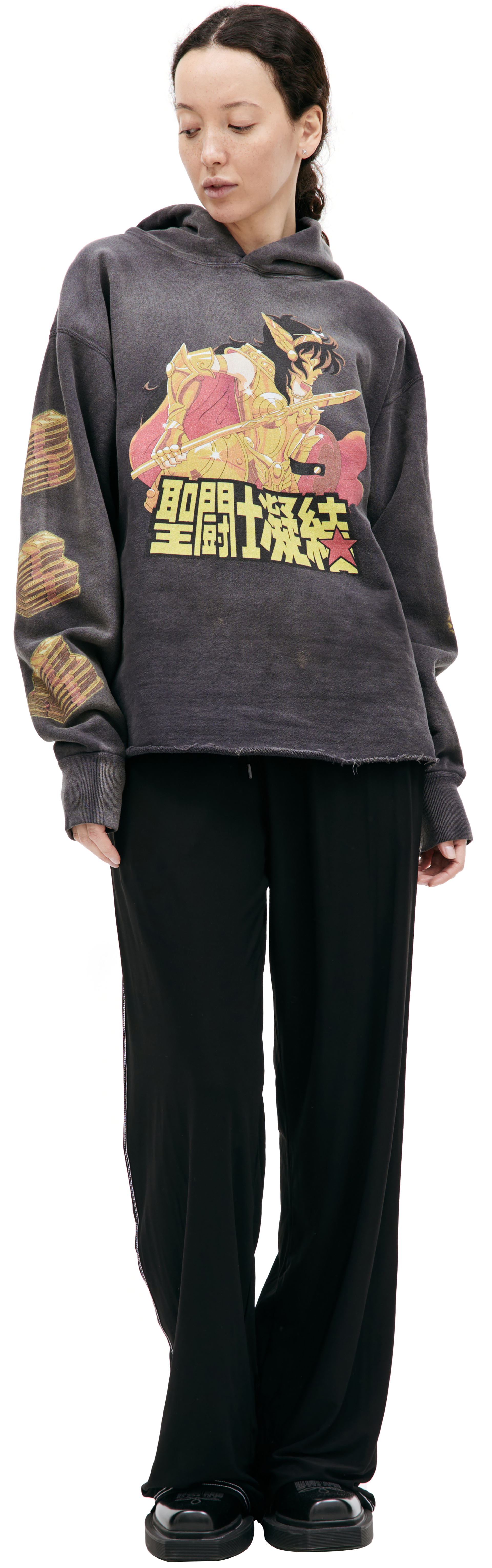 Saint Michael Оверсайз худи с принтом