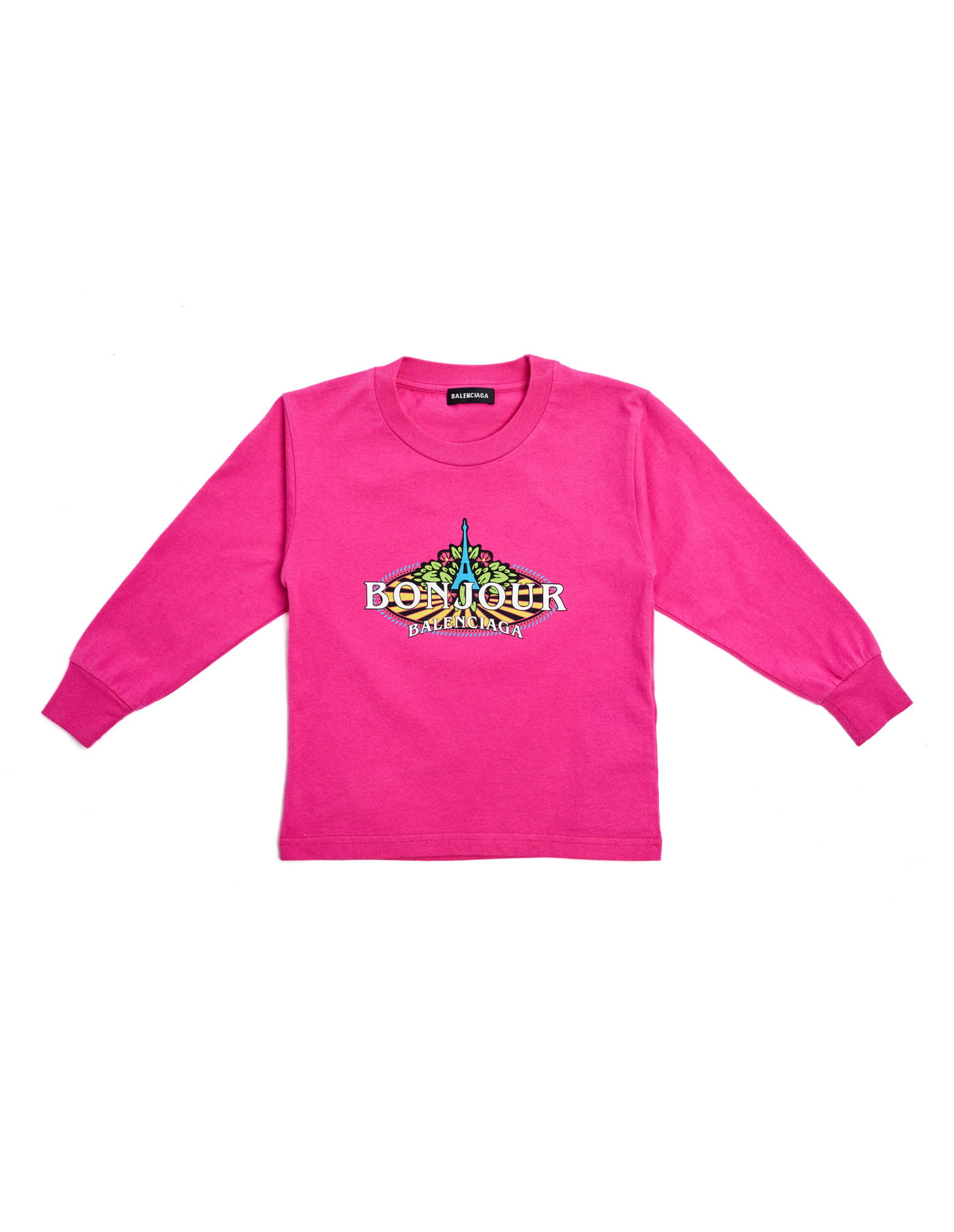 Balenciaga Kids Детский лонгслив Bonjour