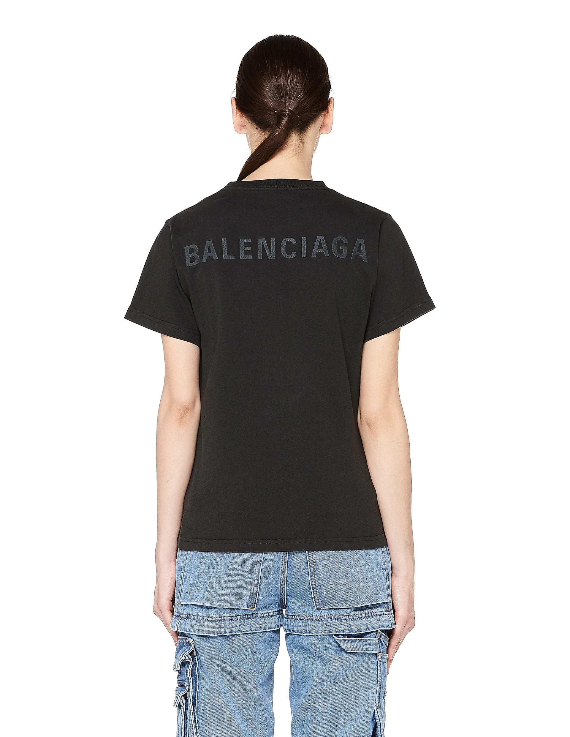 Balenciaga Хлопковая футболка с вышивкой