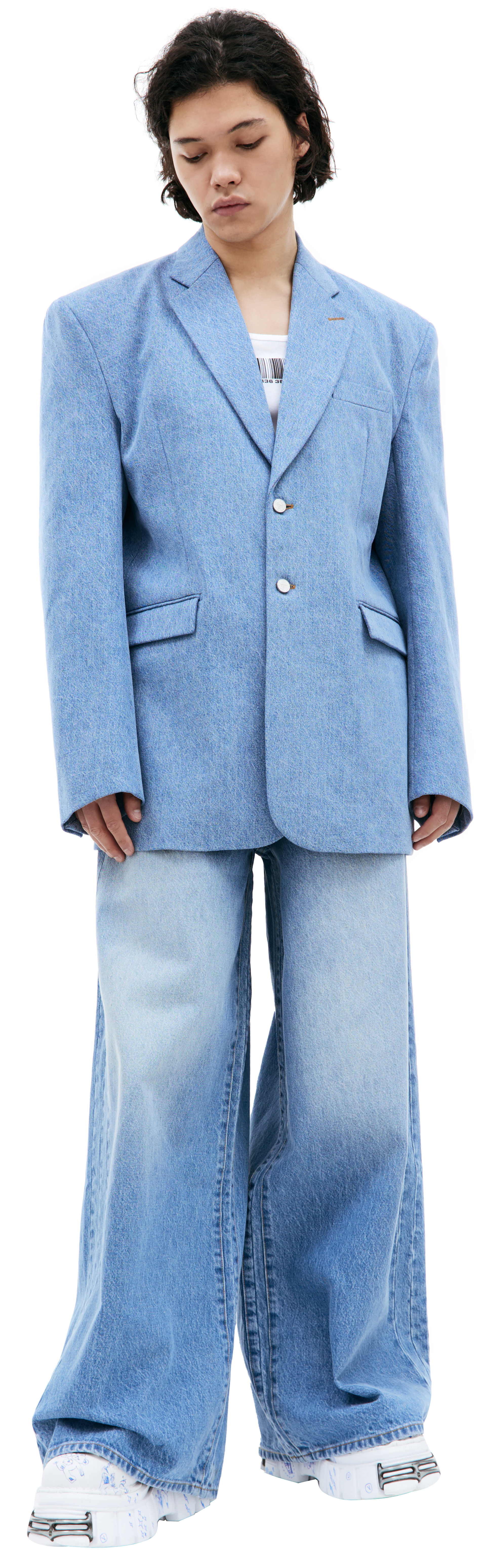VETEMENTS Оверсайз пиджак из денима