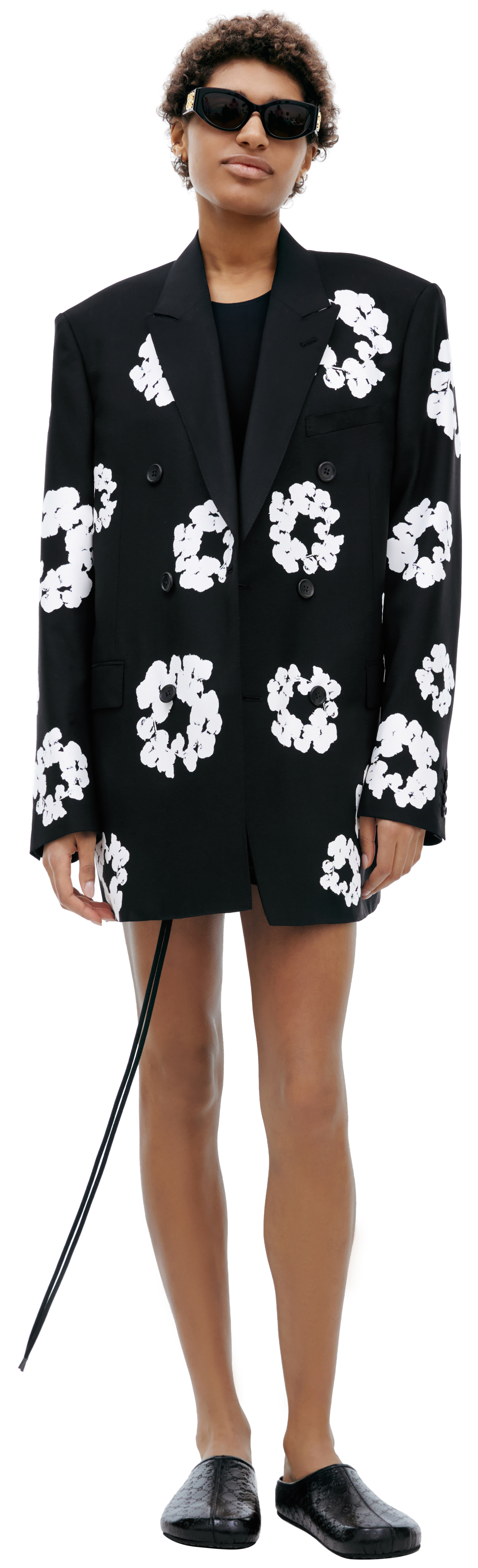 Saint Mxxxxxx Двубортный жакет с монопринтом