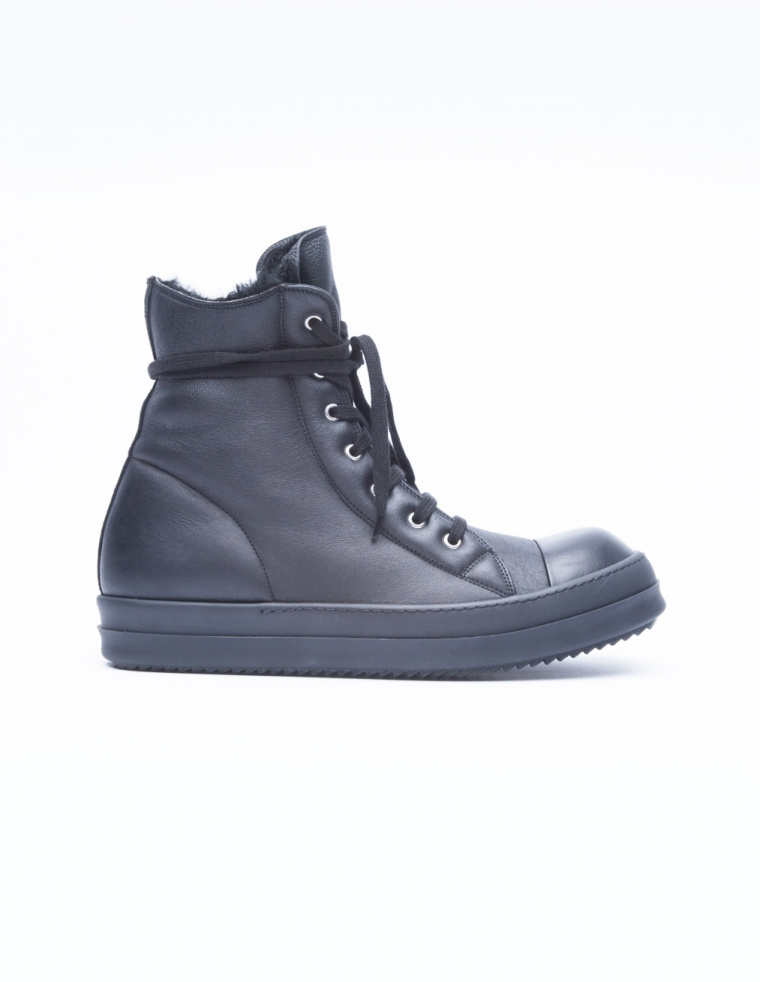 Rick Owens Высокие кеды с мехом