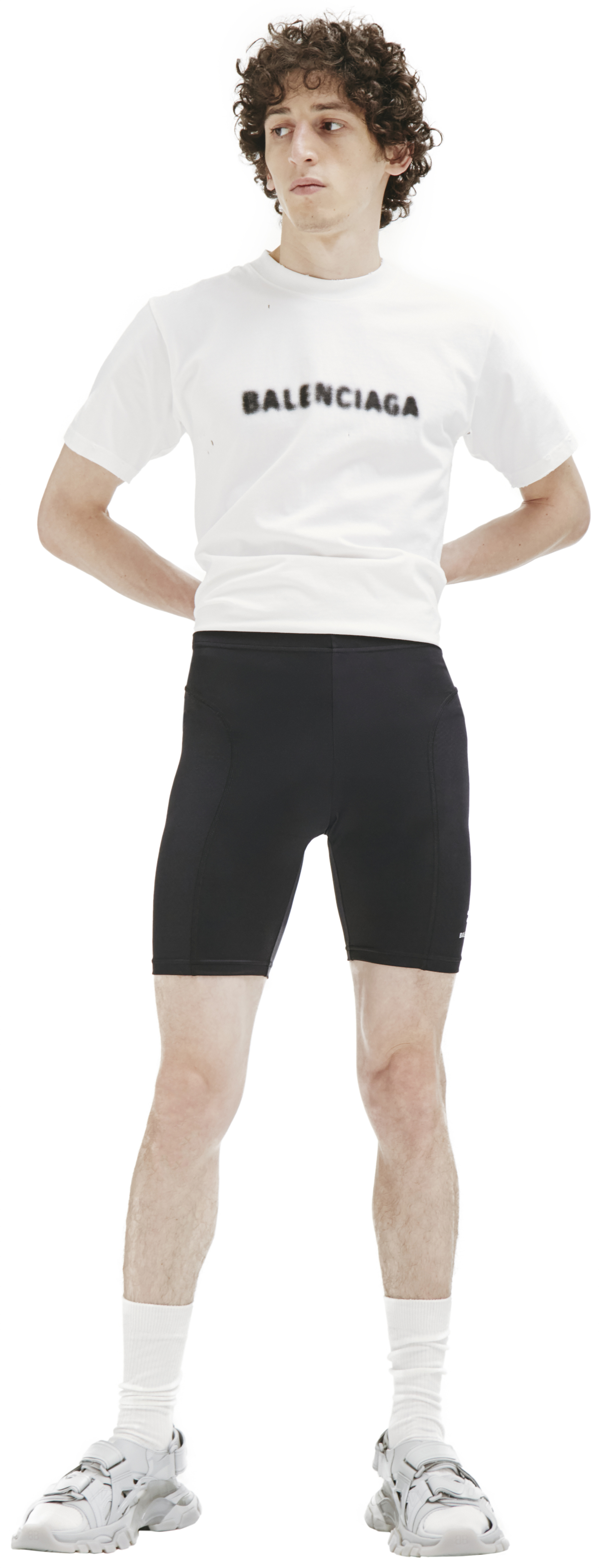 Balenciaga Черные облегающие велошорты