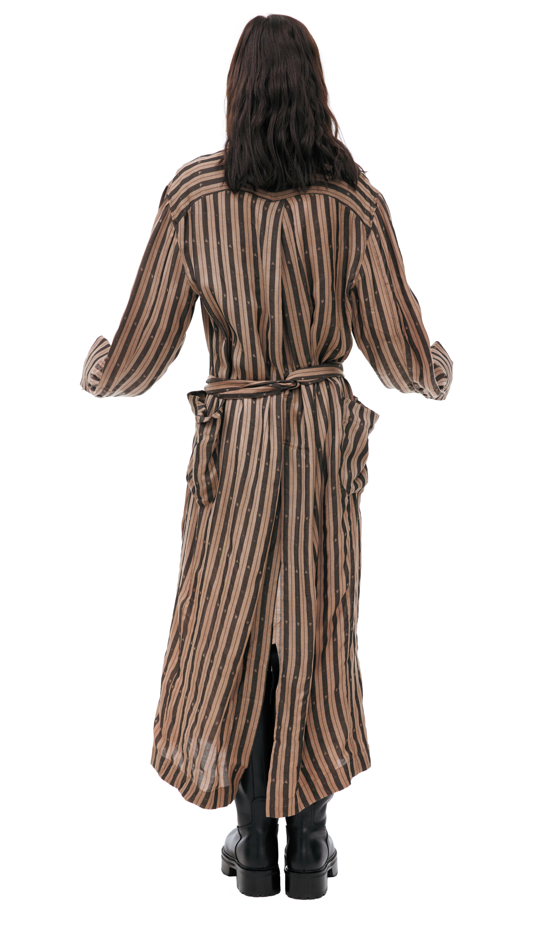 Ziggy Chen Платье-рубашка в полоску