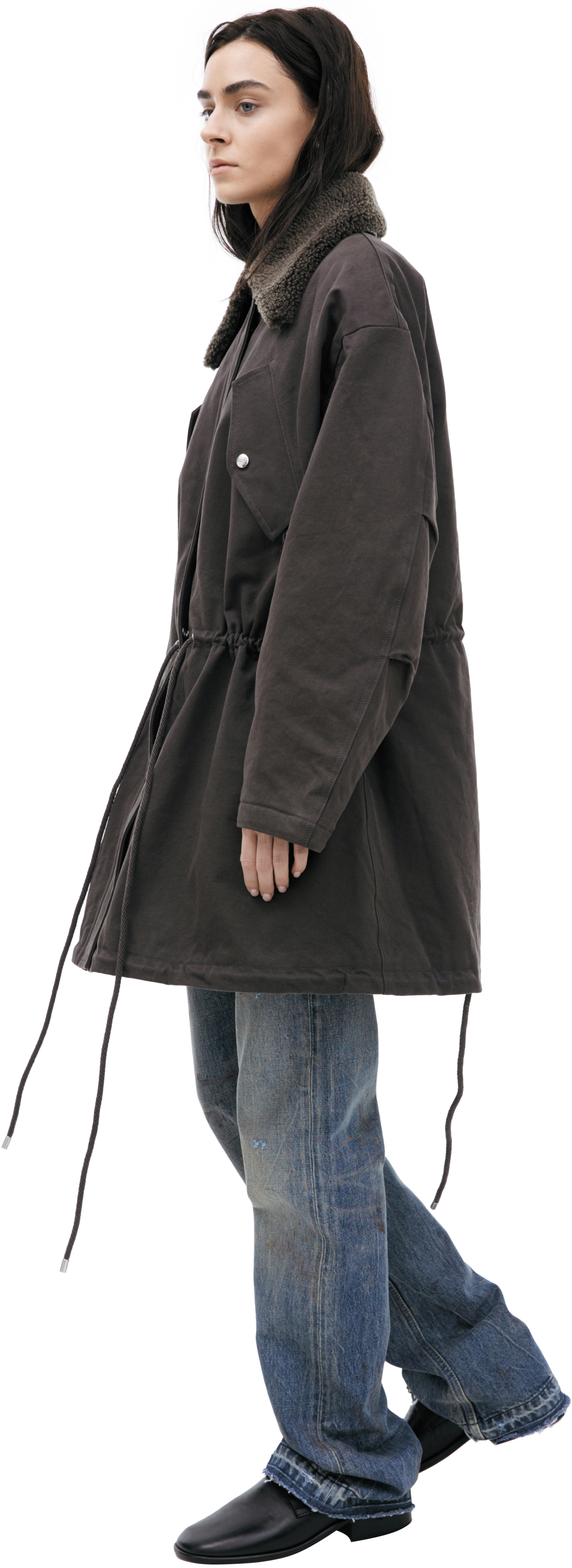 Enfants Riches Déprimés Парка с шерстяным воротом