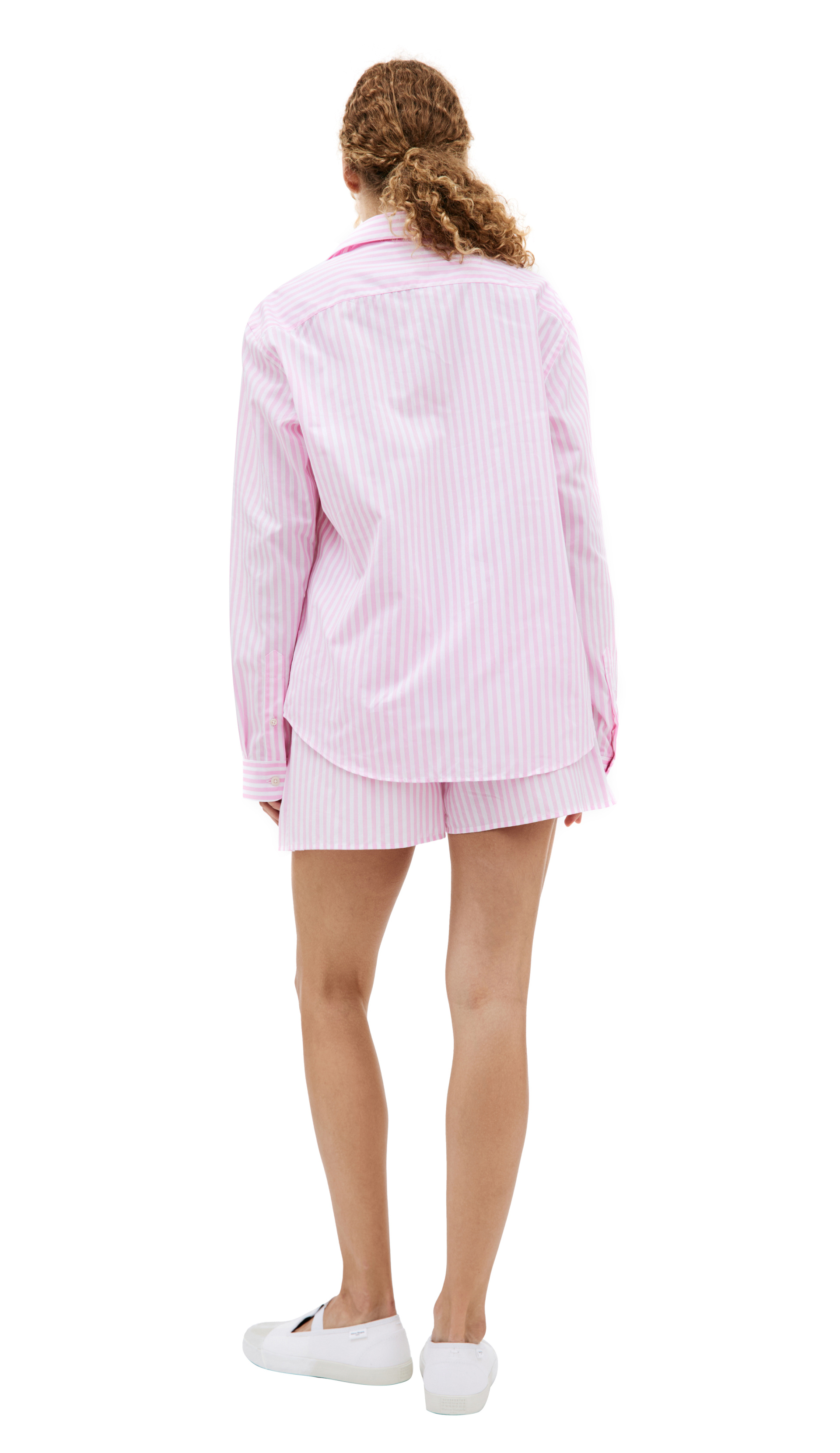 SPORTY & RICH Оверсайз рубашка в полоску