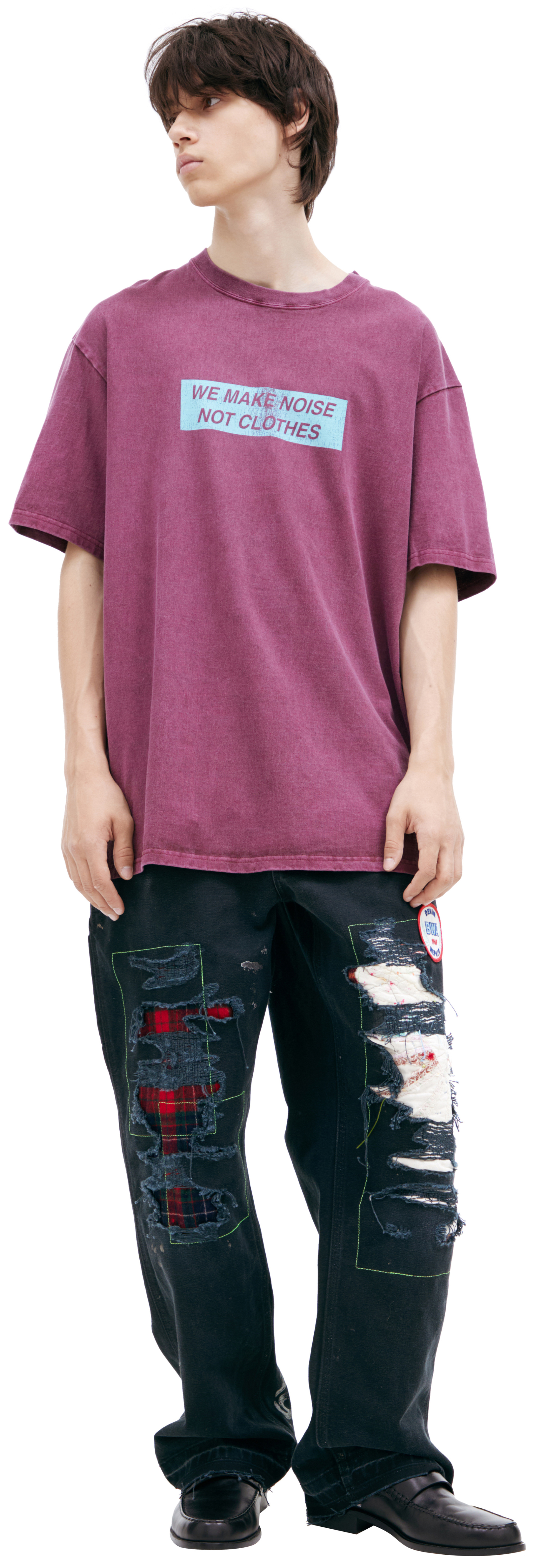 Undercover Бордовая футболка с принтом