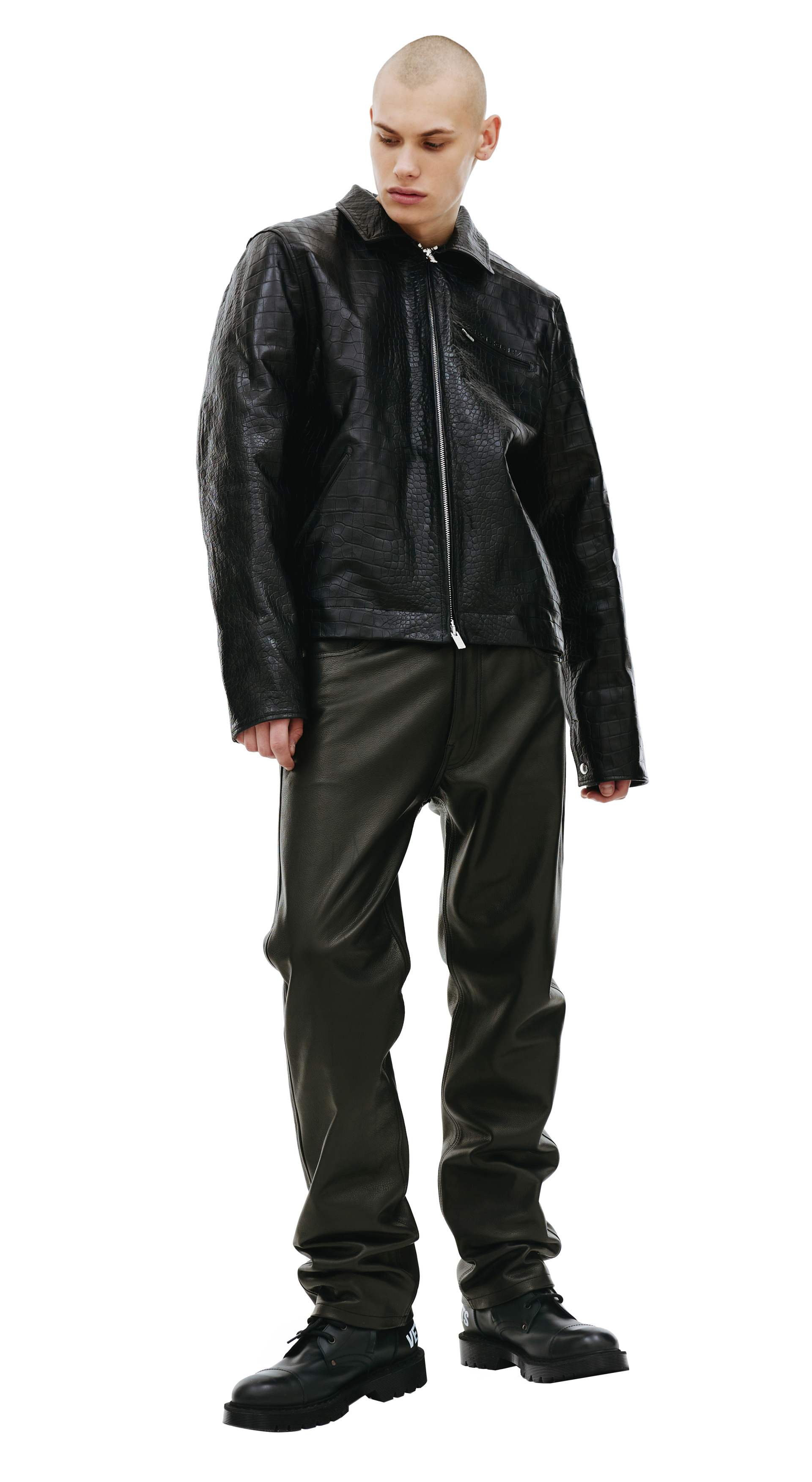 VTMNTS Кожаная куртка на молнии