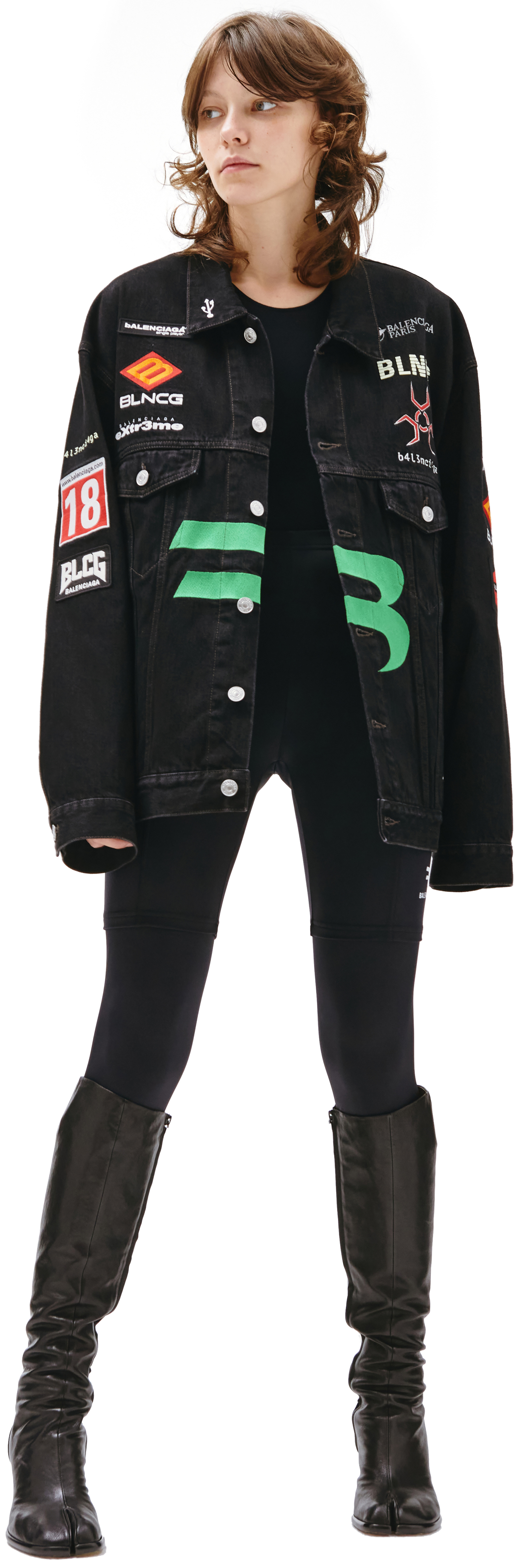 Balenciaga Джинсовая куртка Gamer с патчами