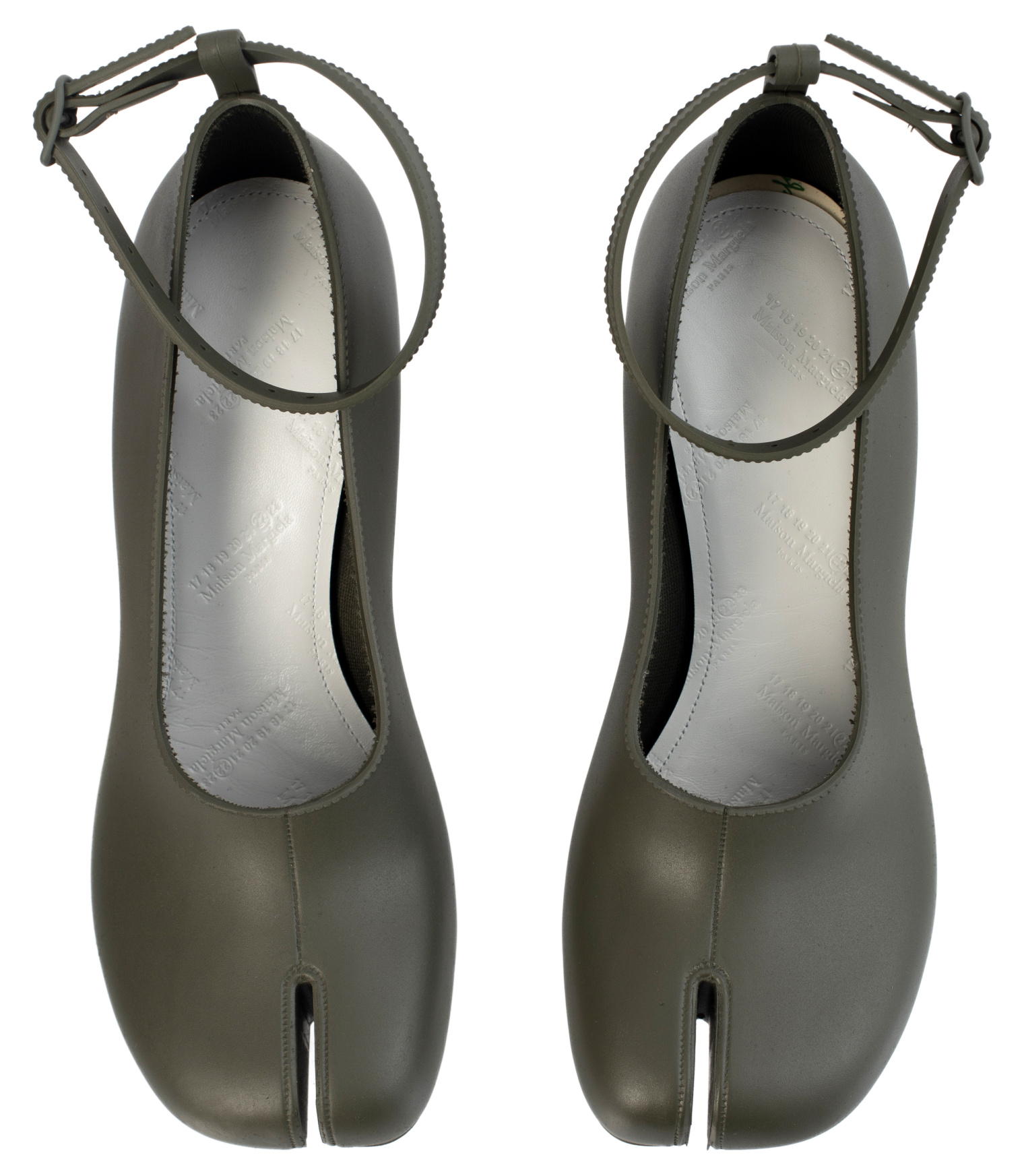 Maison Margiela Зеленые туфли Tabi