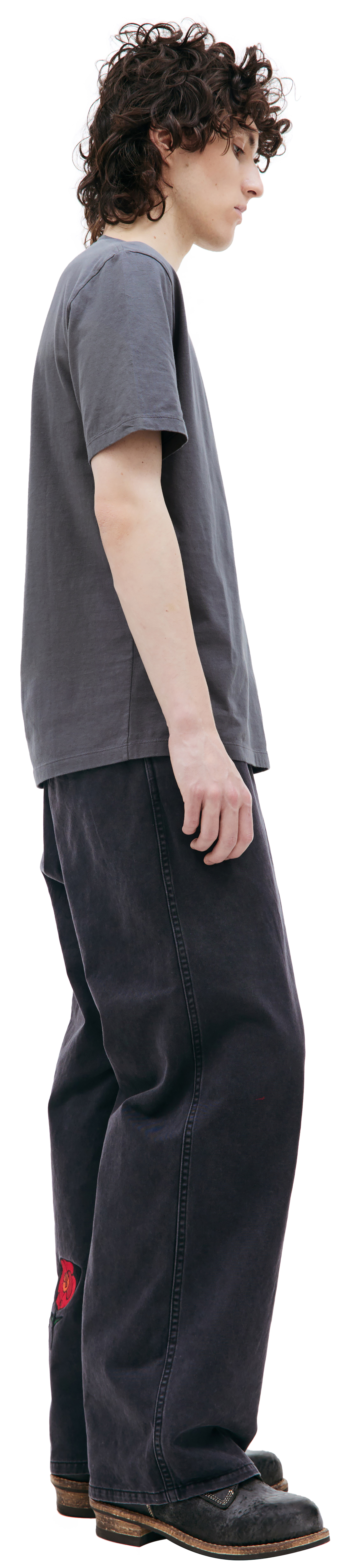 Maison Margiela Серая футболка из хлопка