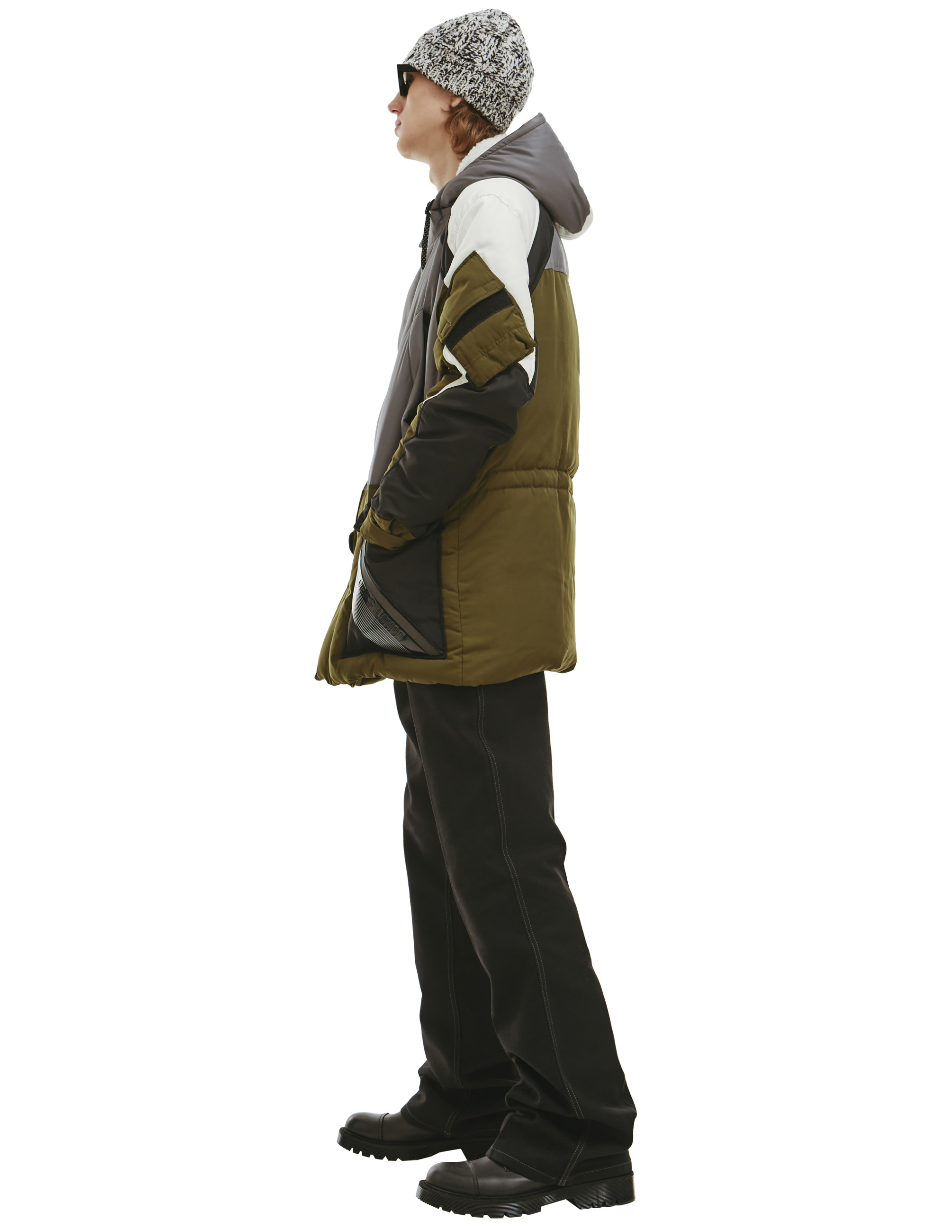 Yves Salomon Пуховая парка с отделкой из овчины