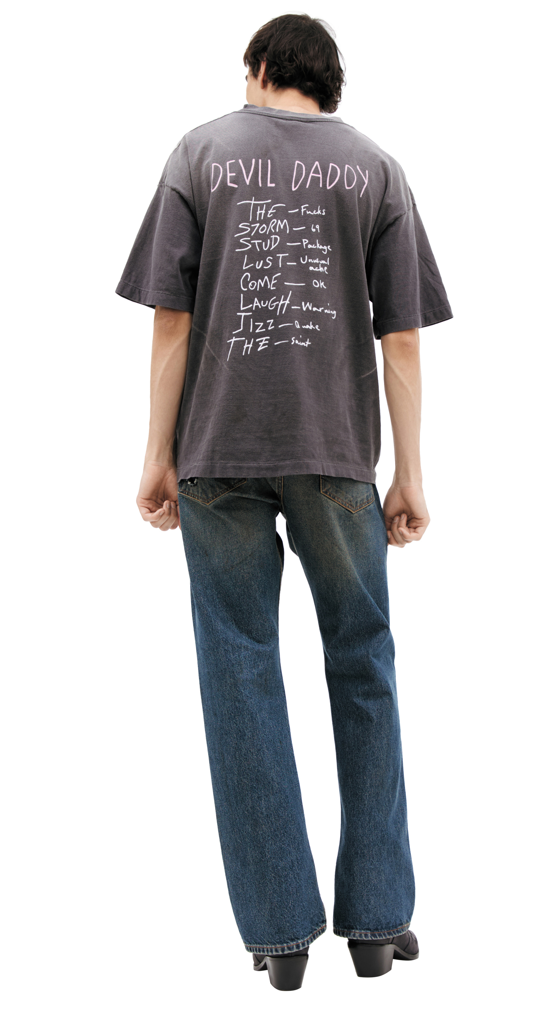 Saint Mxxxxxx Серая футболка с принтом