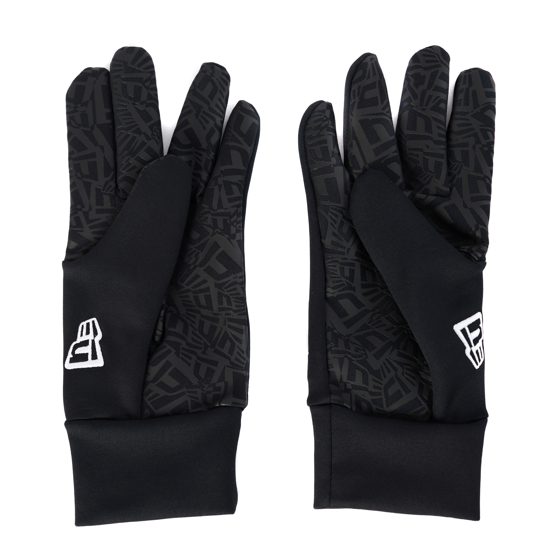 Yohji Yamamoto Черные перчатки с принтом