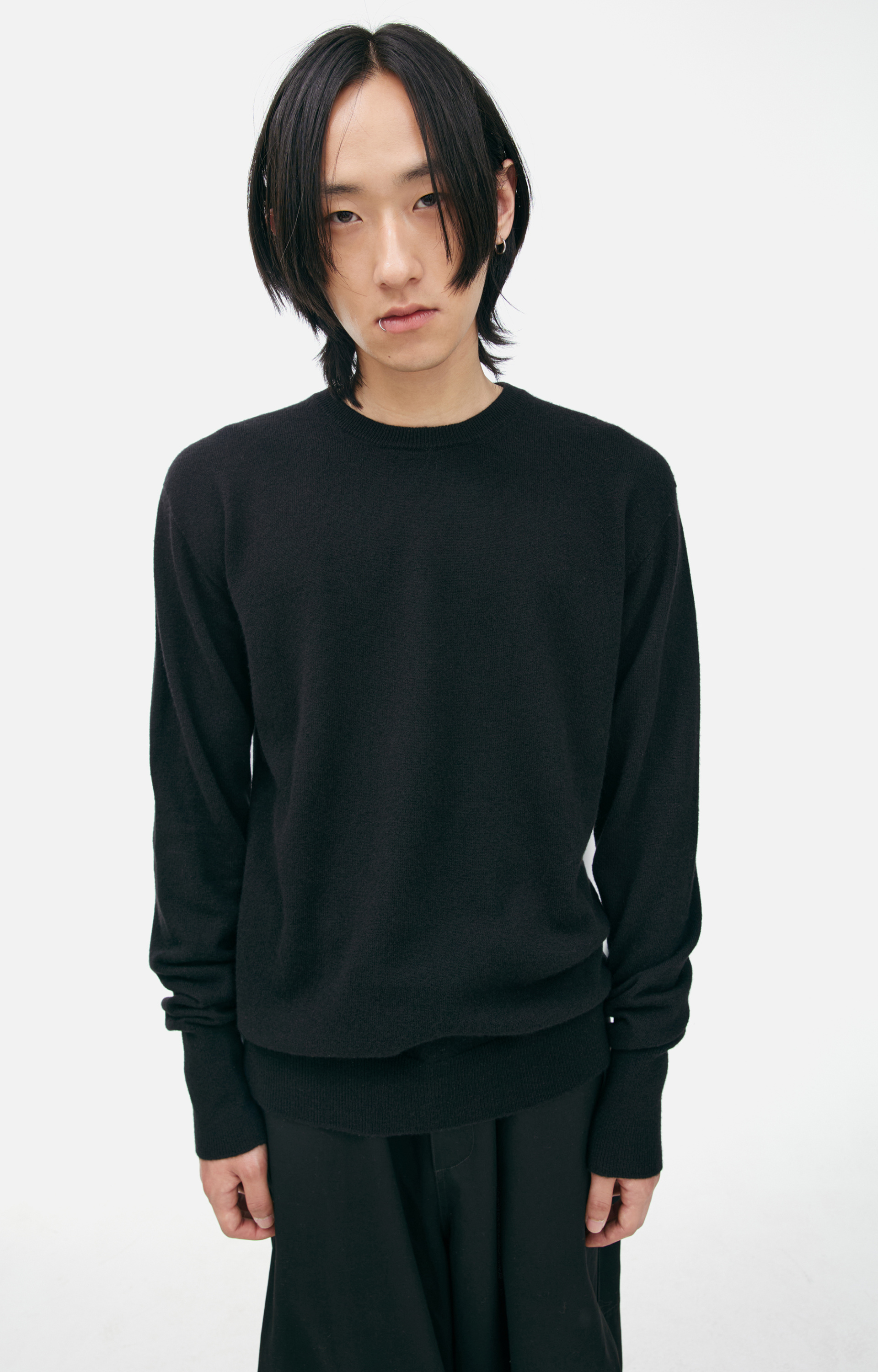 Jil Sander Черный свитер из кашемира