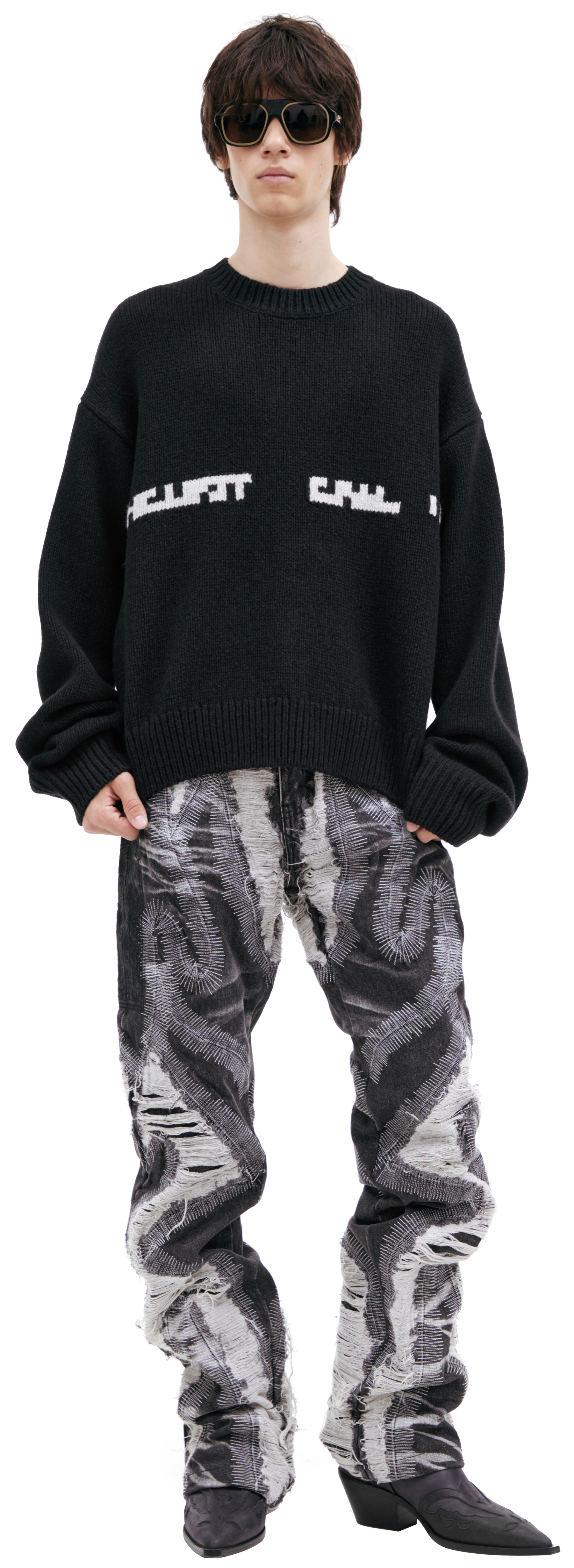 Heliot Emil Черный свитер из шерсти