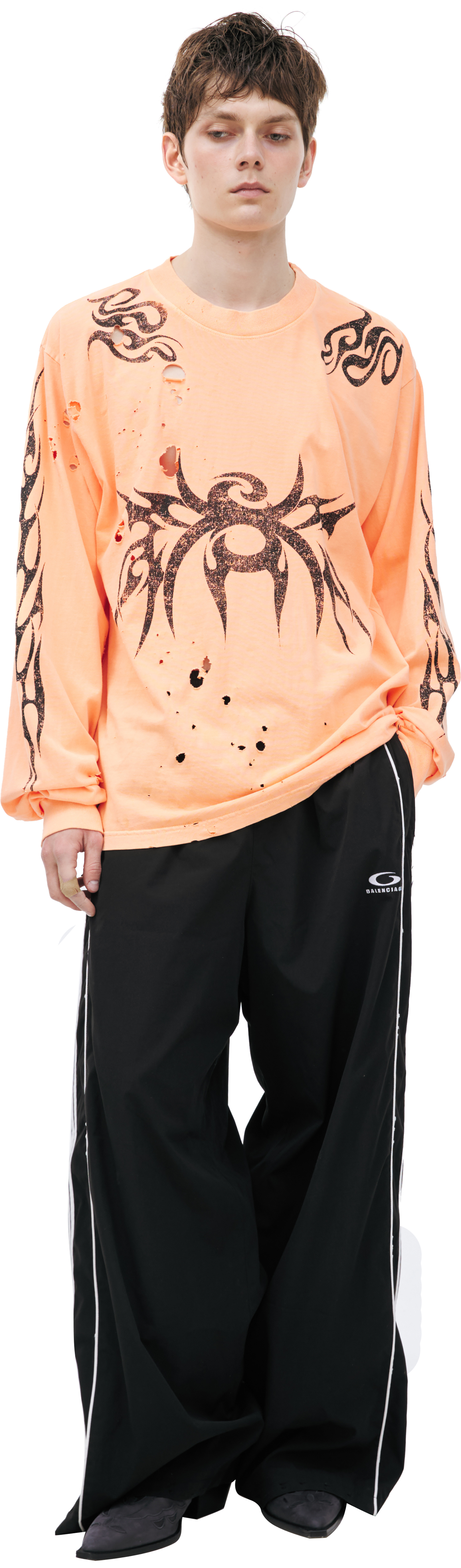 Hellstar Лонгслив с рваным эффектом