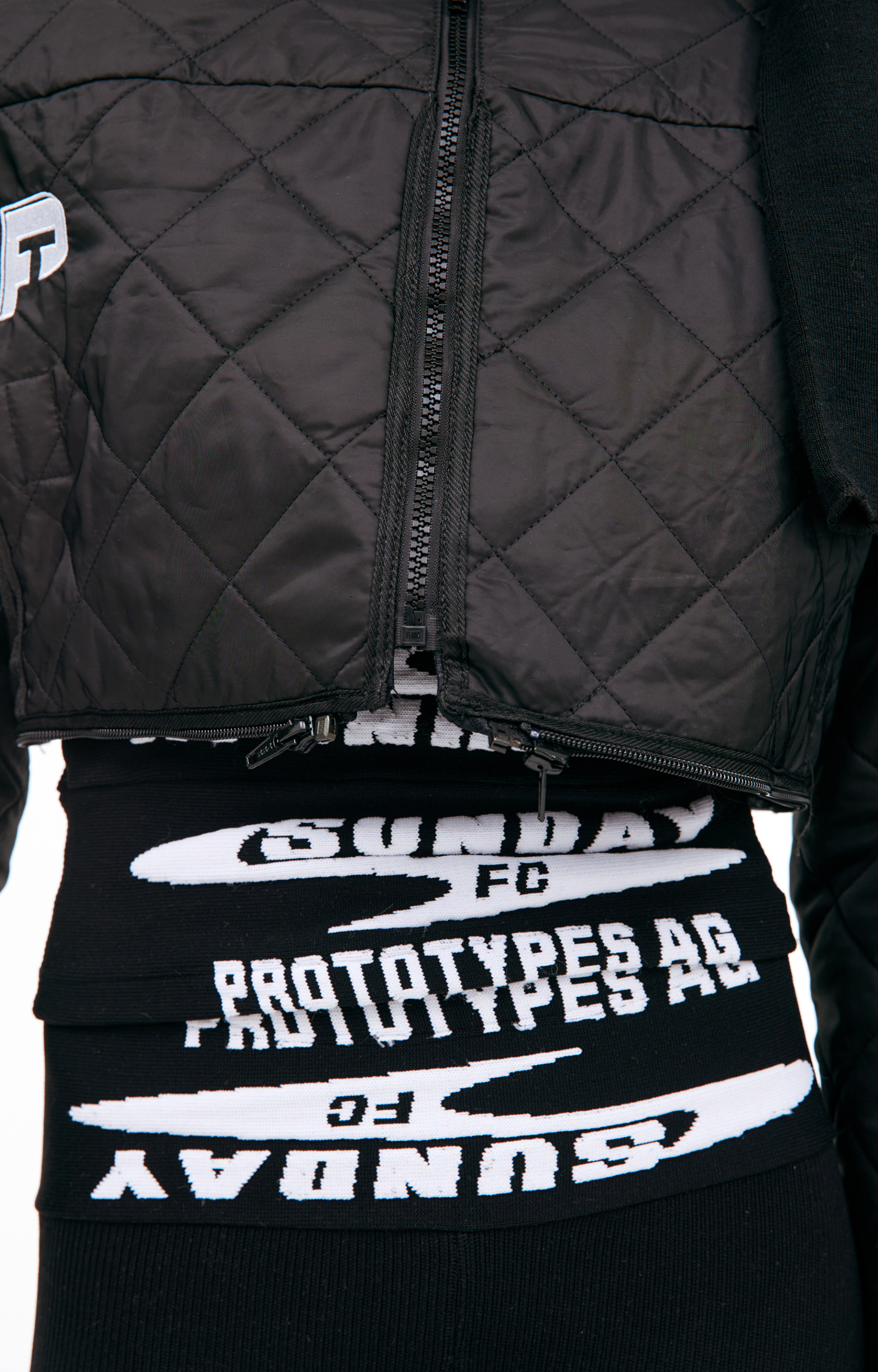 PROTOTYPES Куртка с вшитым шарфом