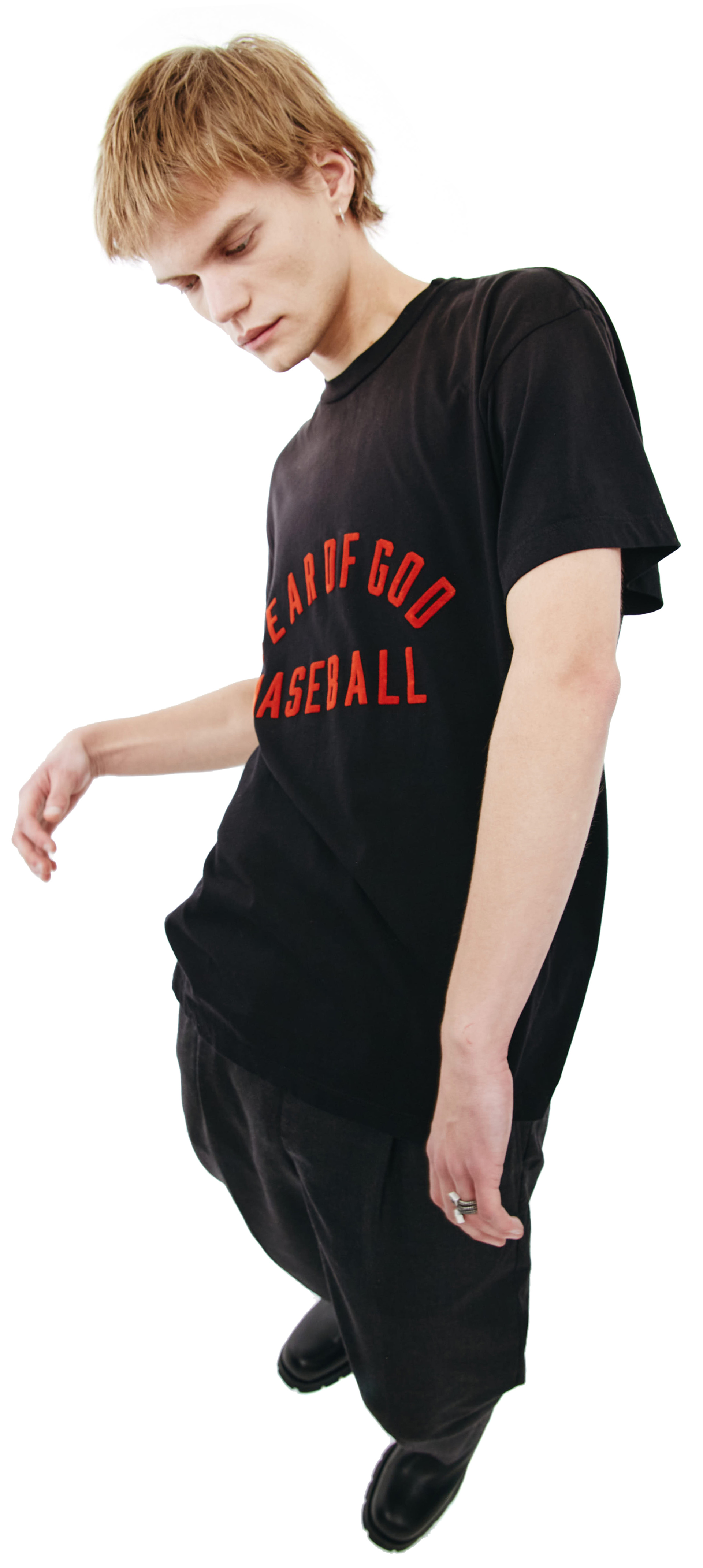 Fear of God Футболка с бархатным принтом Baseball