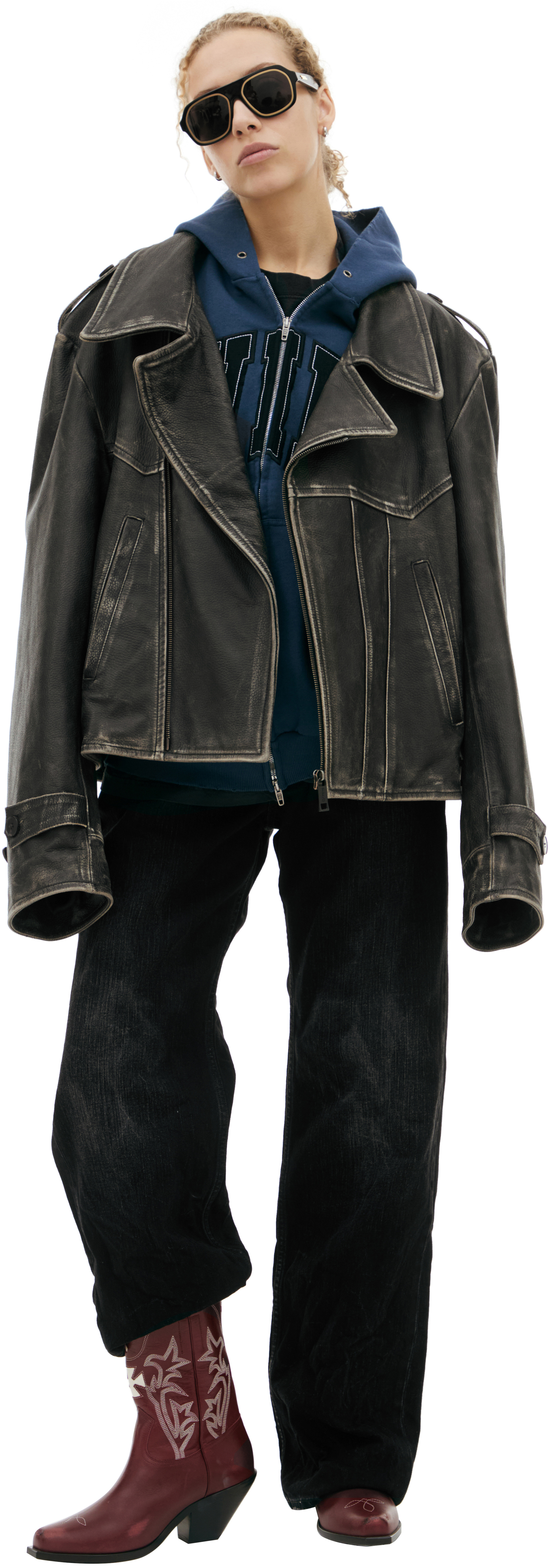 Enfants Riches Déprimés Кожаная куртка Tabac Rat