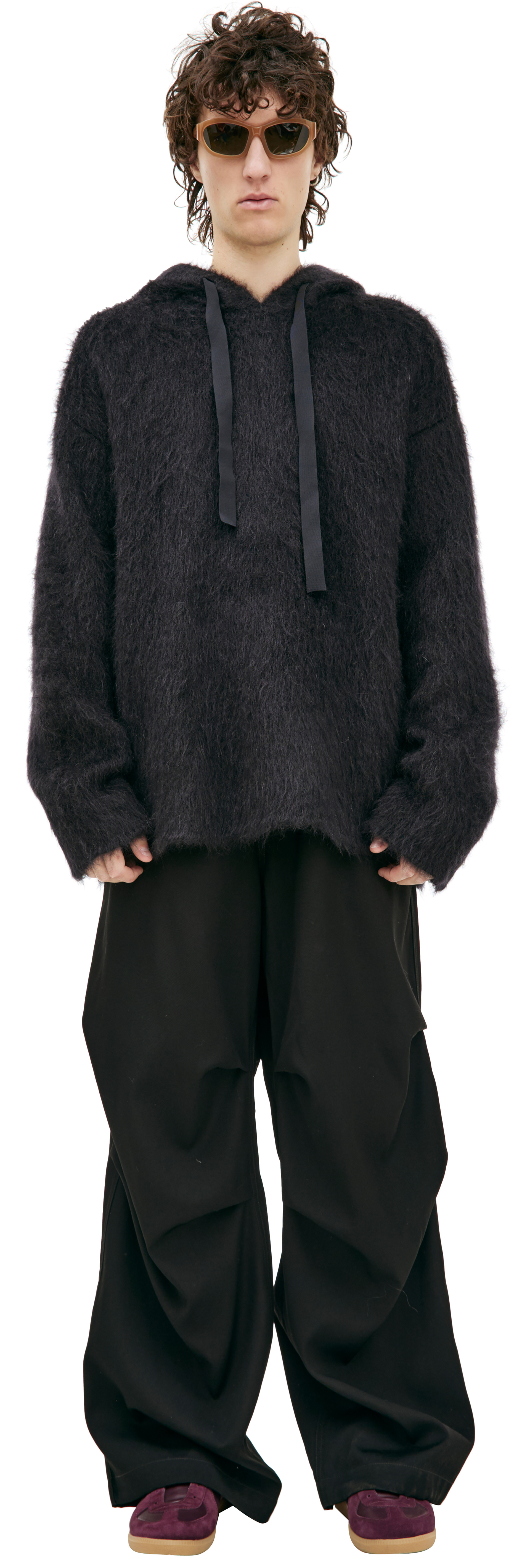 Jil Sander Шерстяное худи с лентами