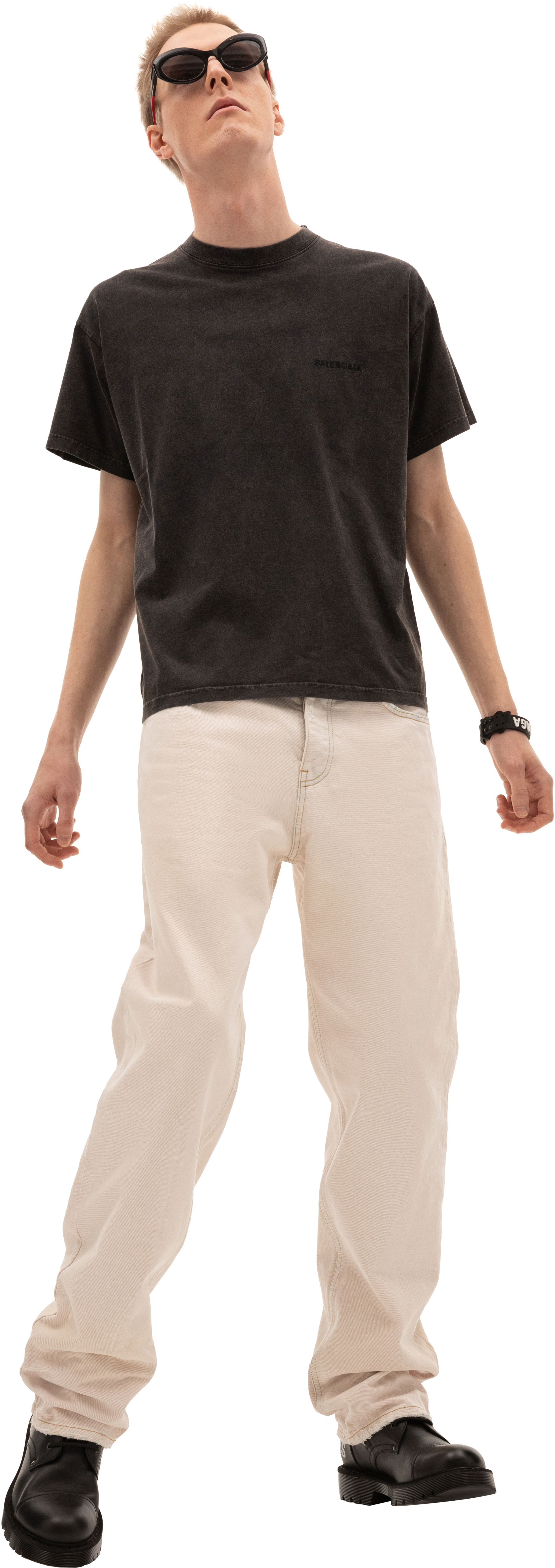Balenciaga Выцветшая Футболка с логотипом