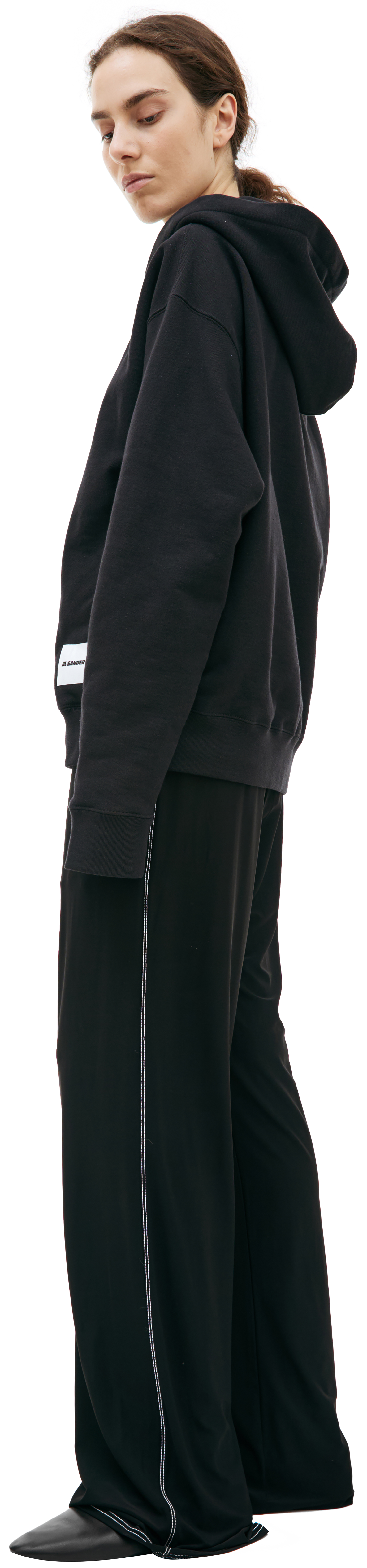 Jil Sander Худи на молнии с патчем