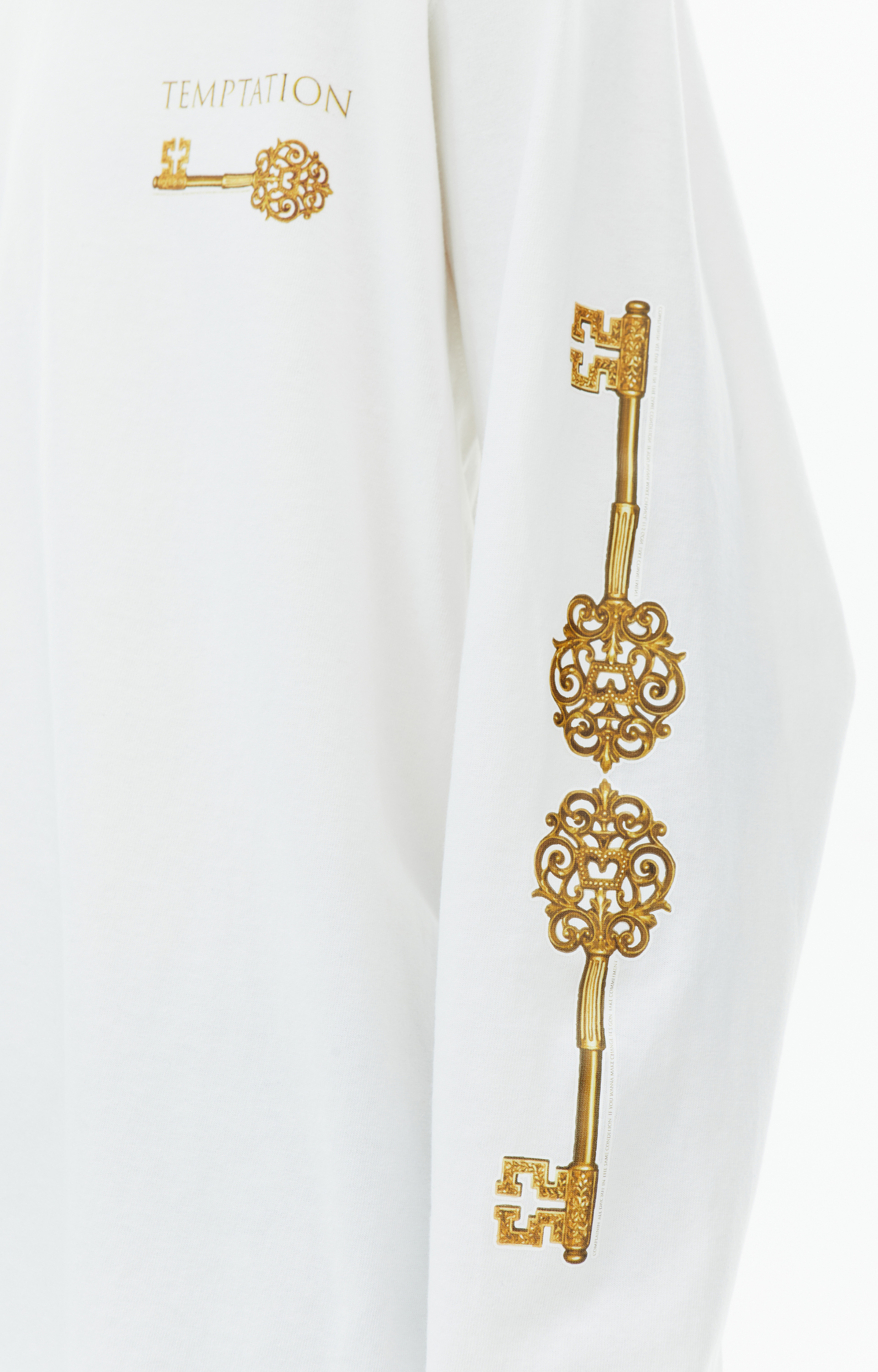 Children of the discordance Белый лонгслив с принтом