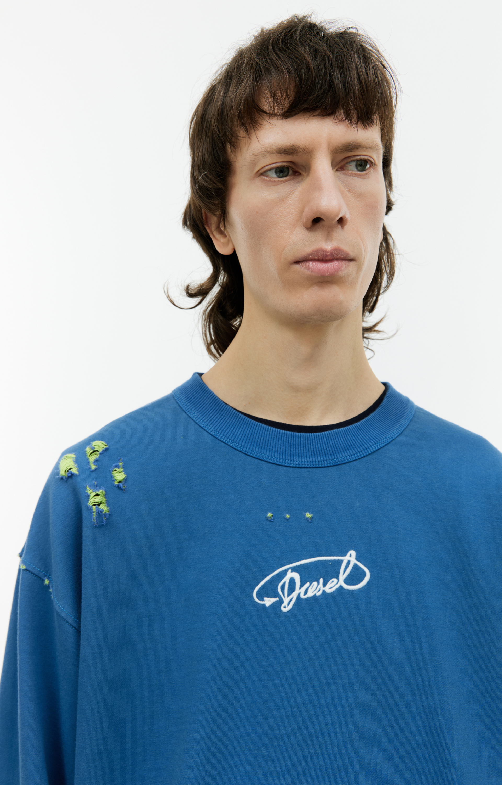 Diesel Рваный свитшот S-Macs