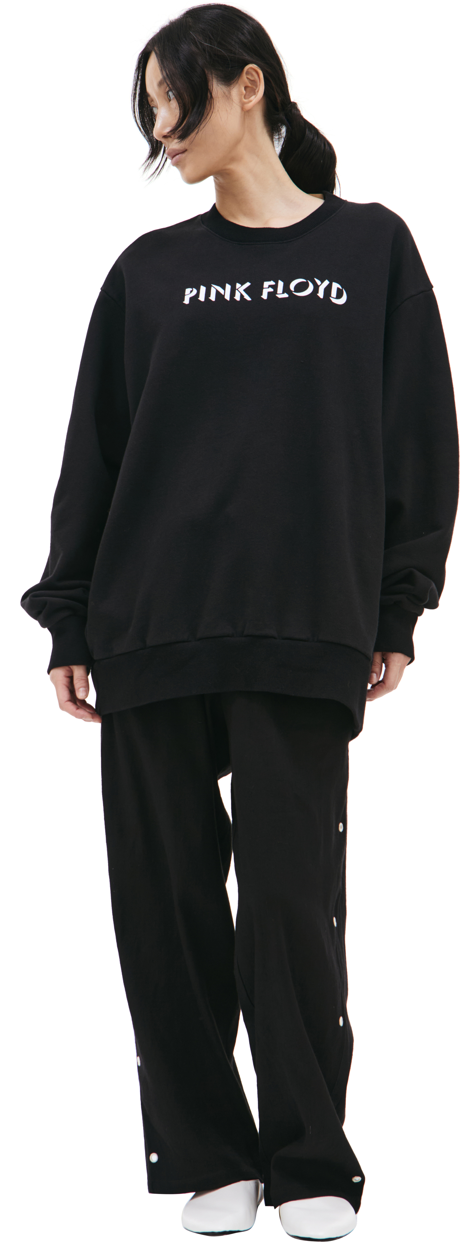 Undercover Черный свитшот с принтом Pink Floyd