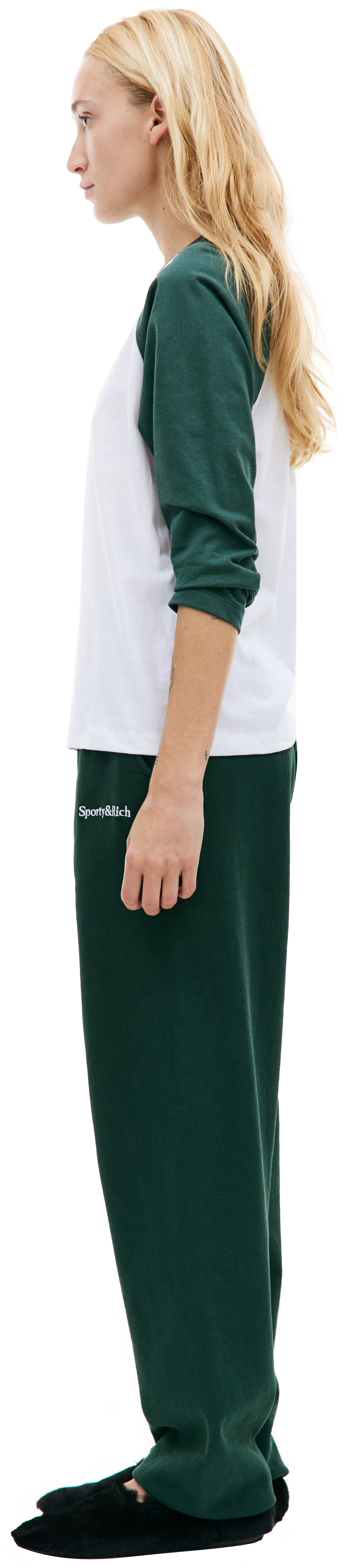 SPORTY & RICH Лонгслив SRHWC с контрастными рукавами