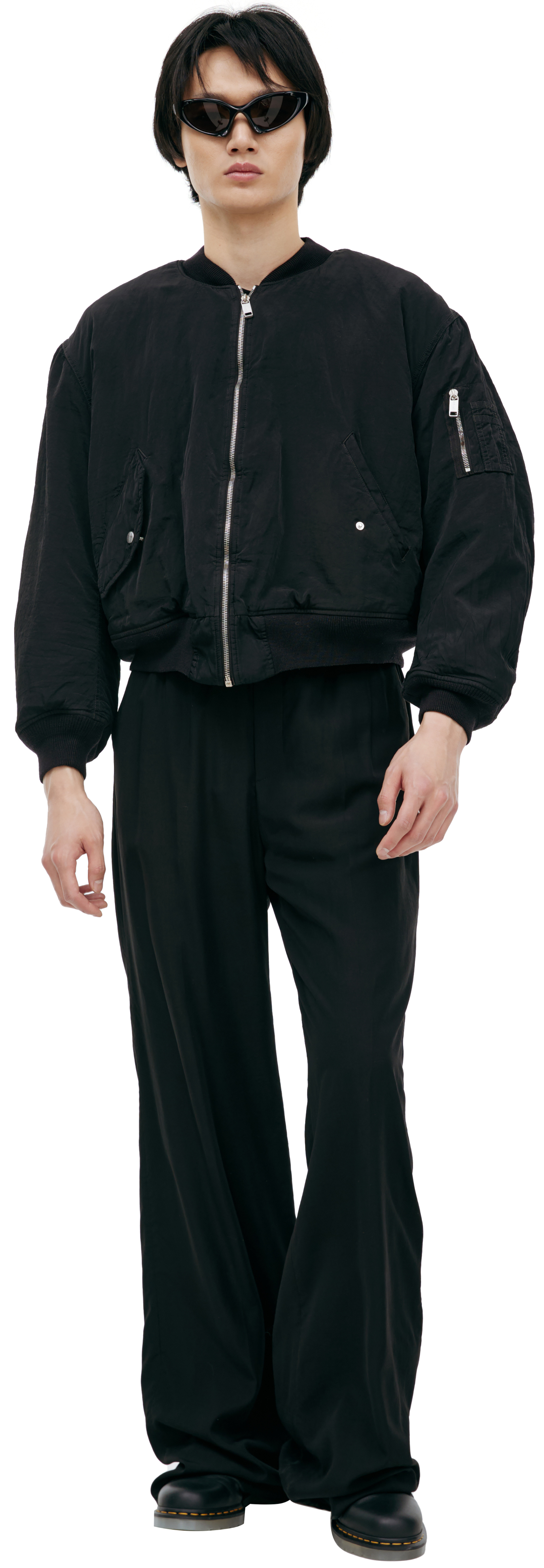 Enfants Riches Déprimés Черный бомбер с принтом