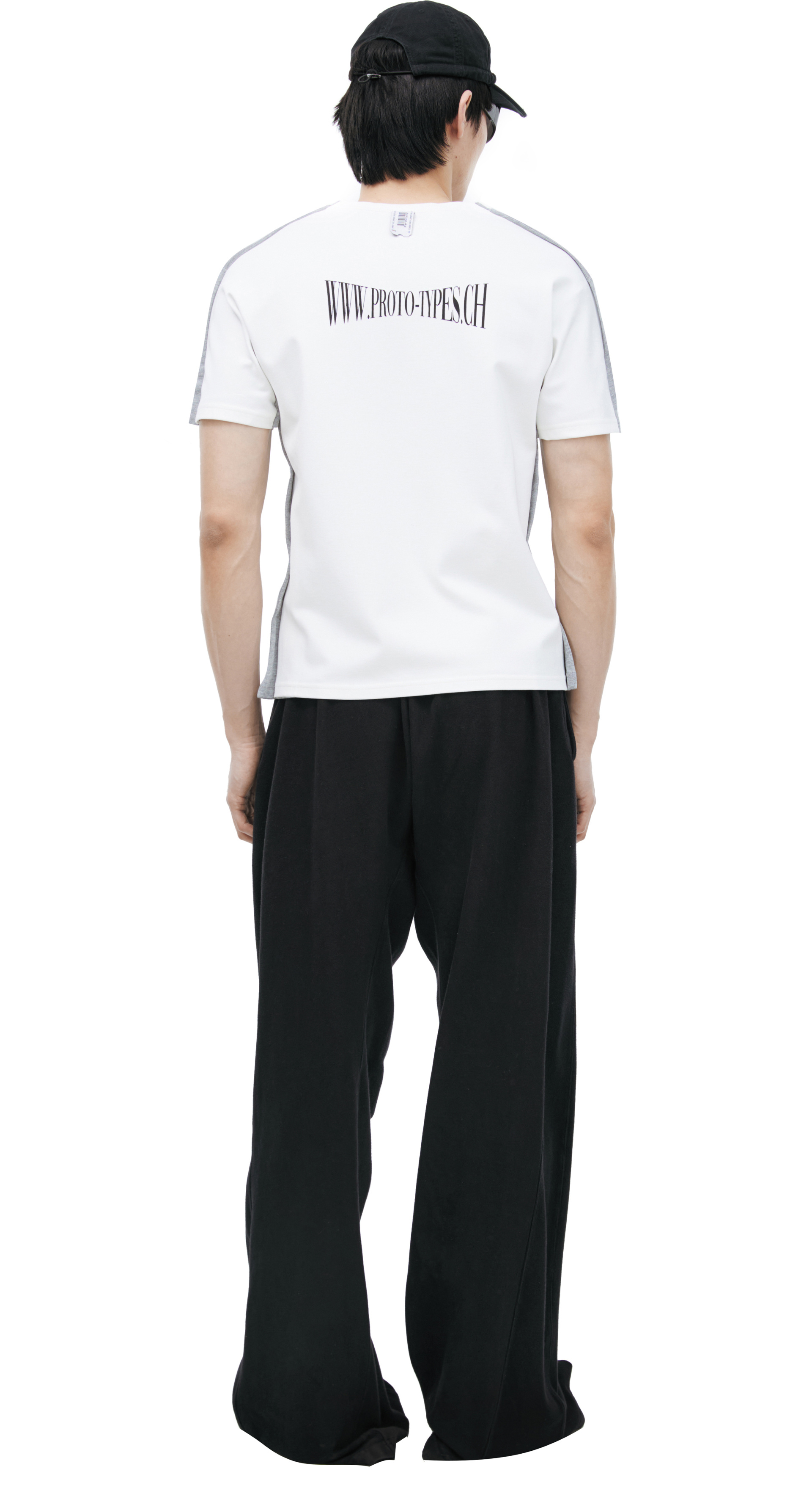 PROTOTYPES Двуцветная футболка с принтом