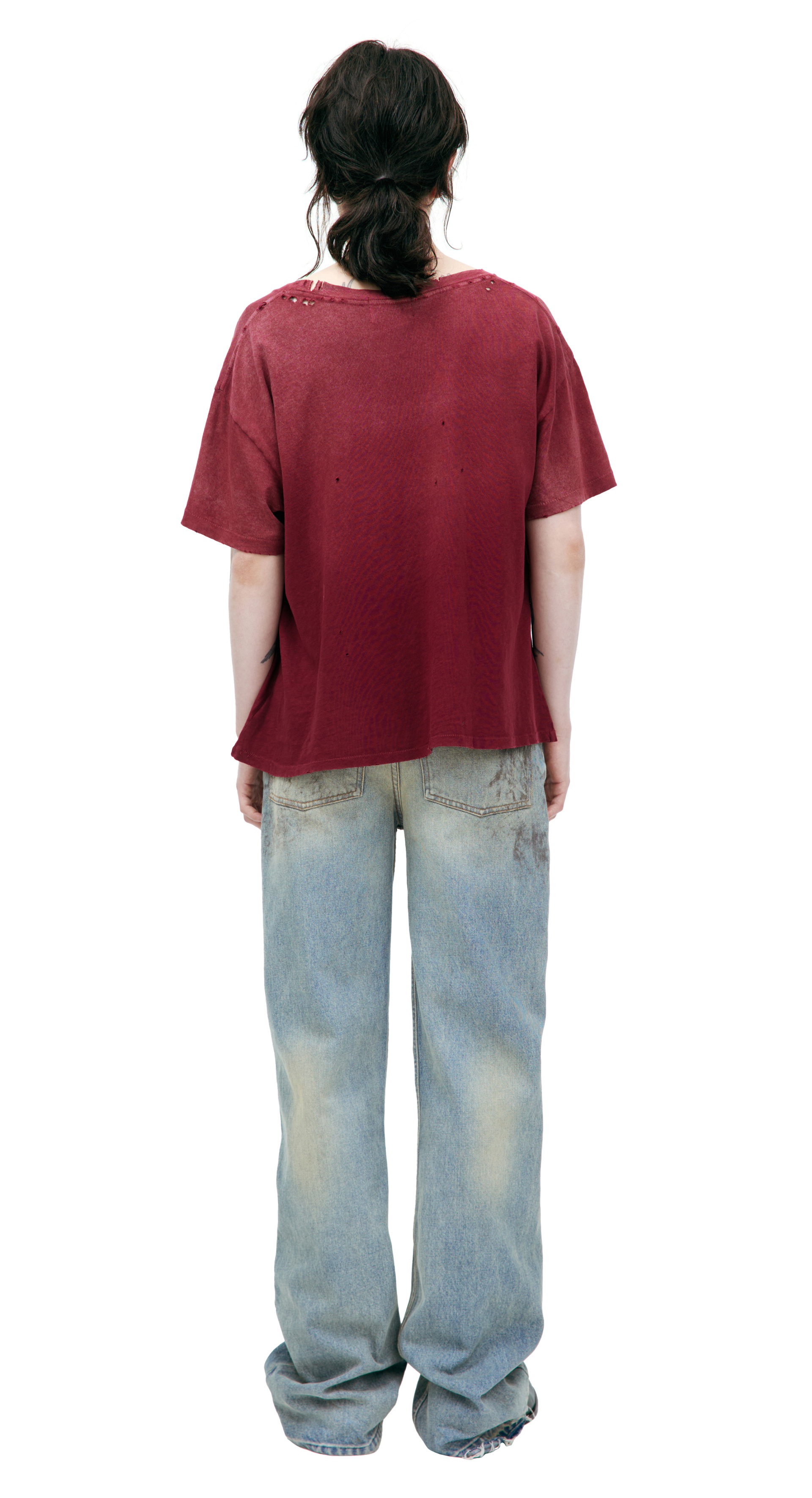 Enfants Riches Déprimés Бордовая футболка с принтом