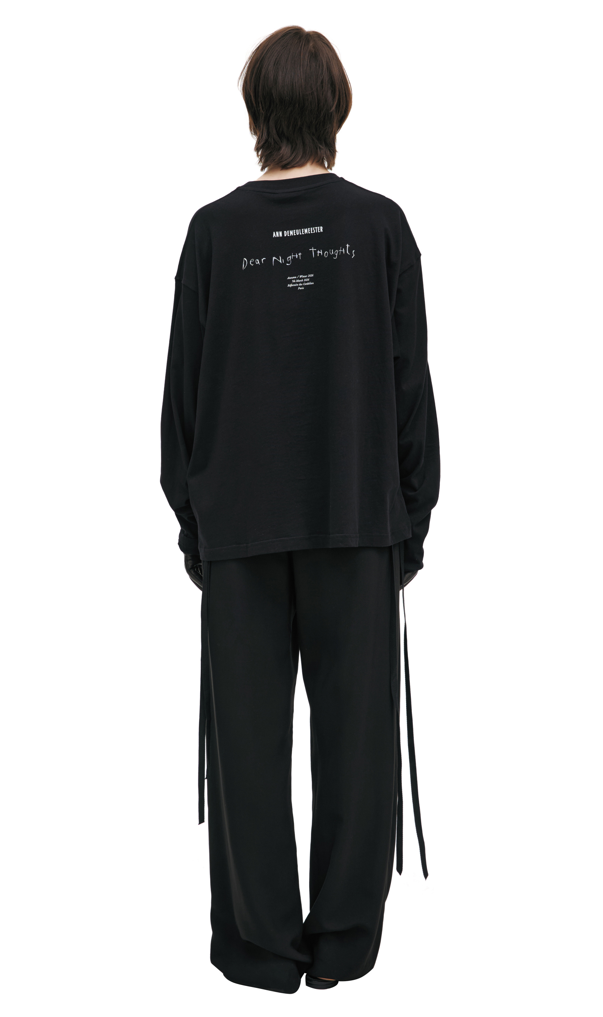 Ann Demeulemeester Лонгслив с надписью DEAR NIGHT THOUGHTS