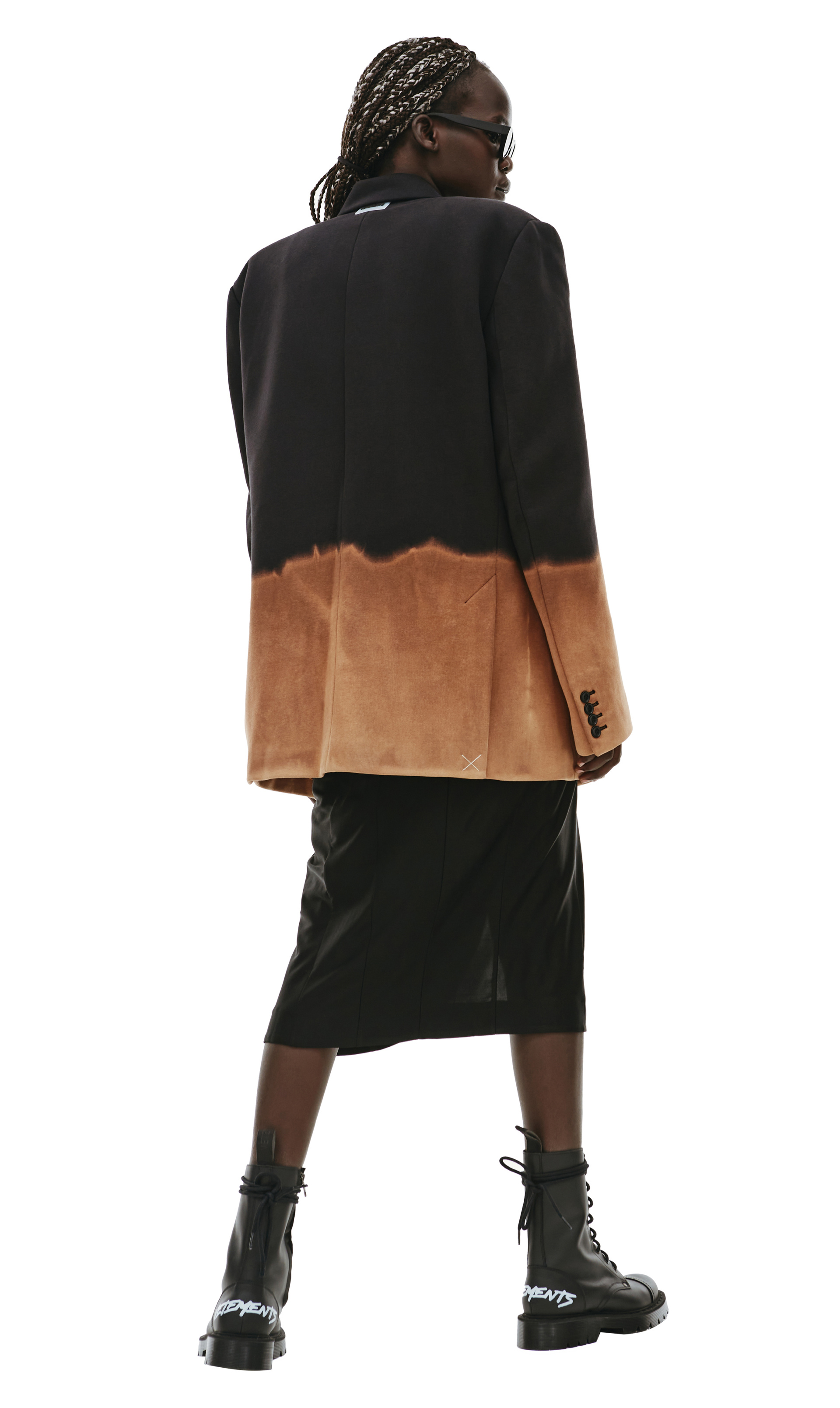 VETEMENTS Оверсайз пиджак с эффектом тай дай