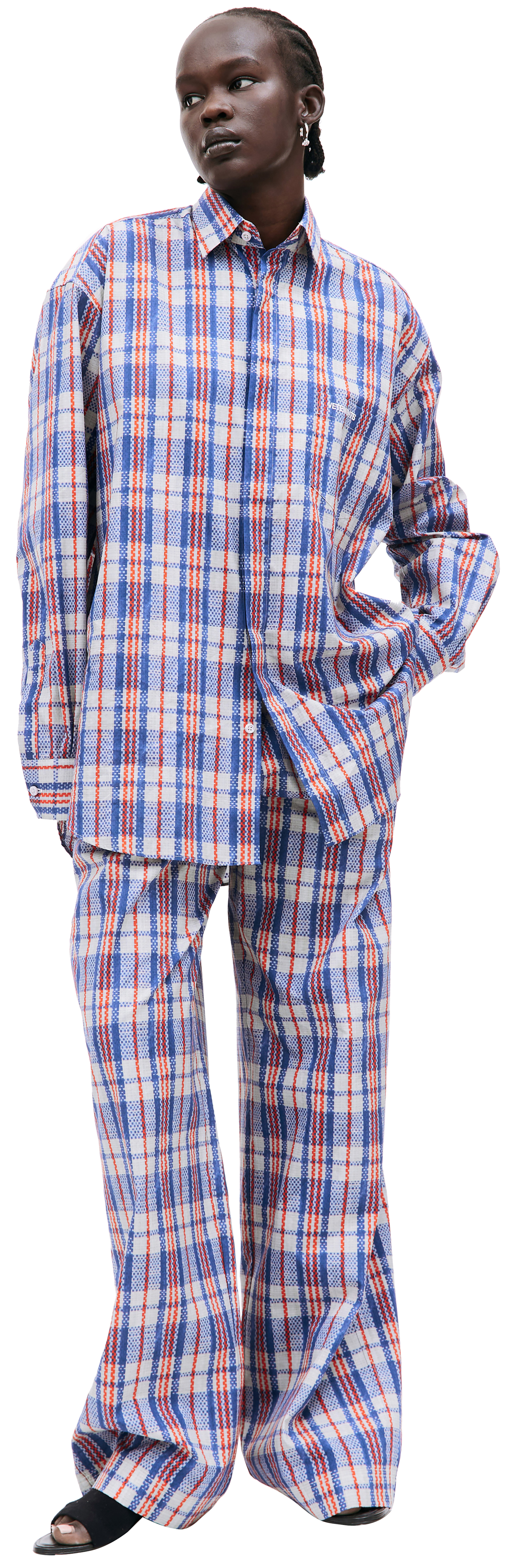 VETEMENTS Оверсайз рубашка в клетку