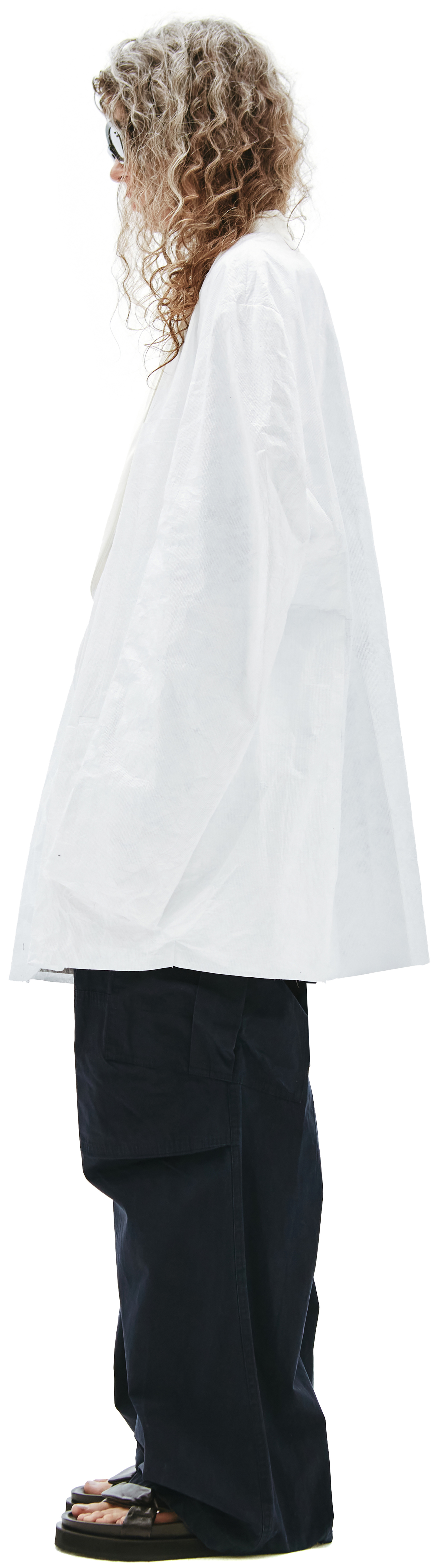 Raf Simons Белый пиджак из тайвека