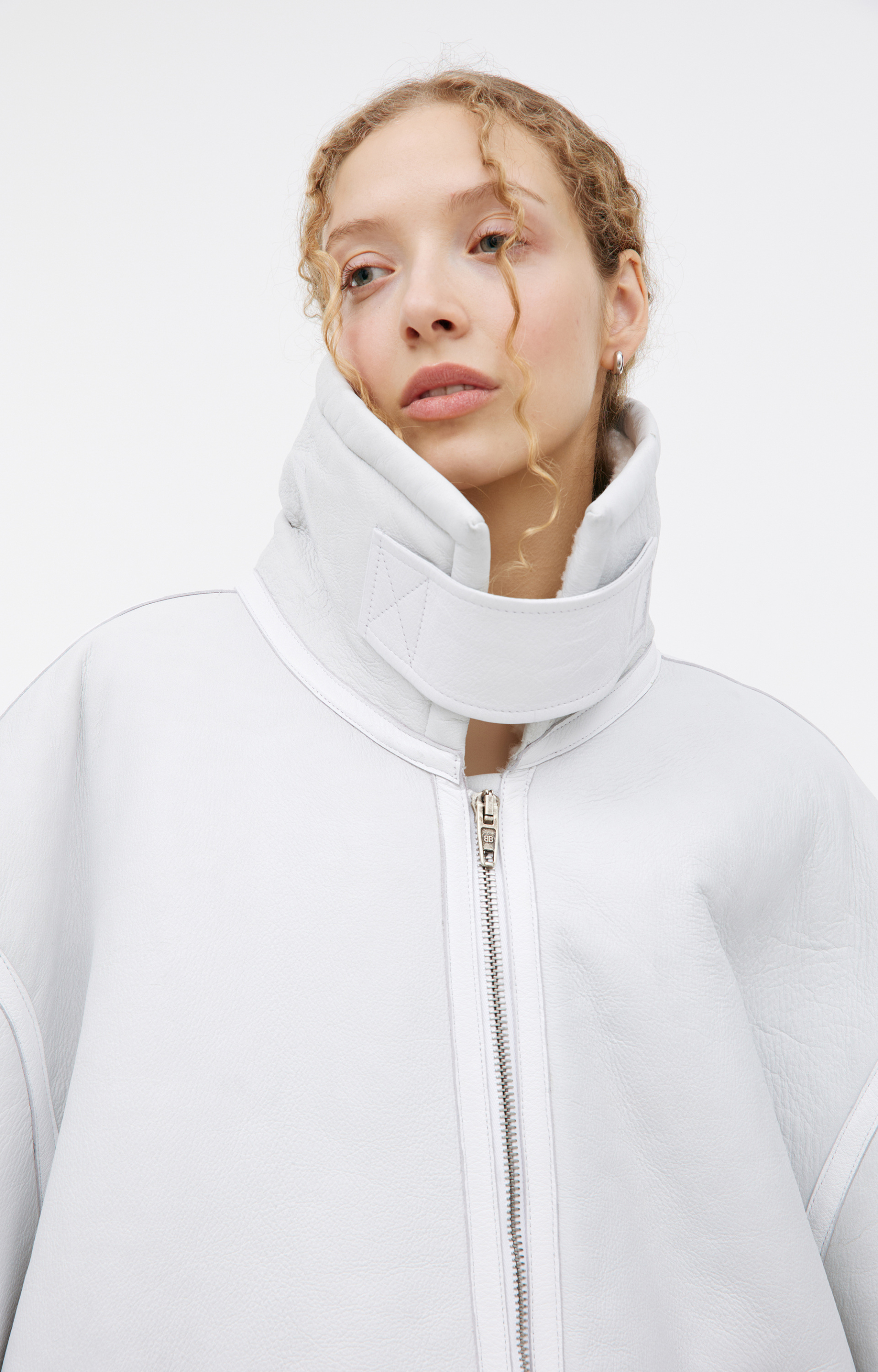 Balenciaga Белая дубленка из кожи