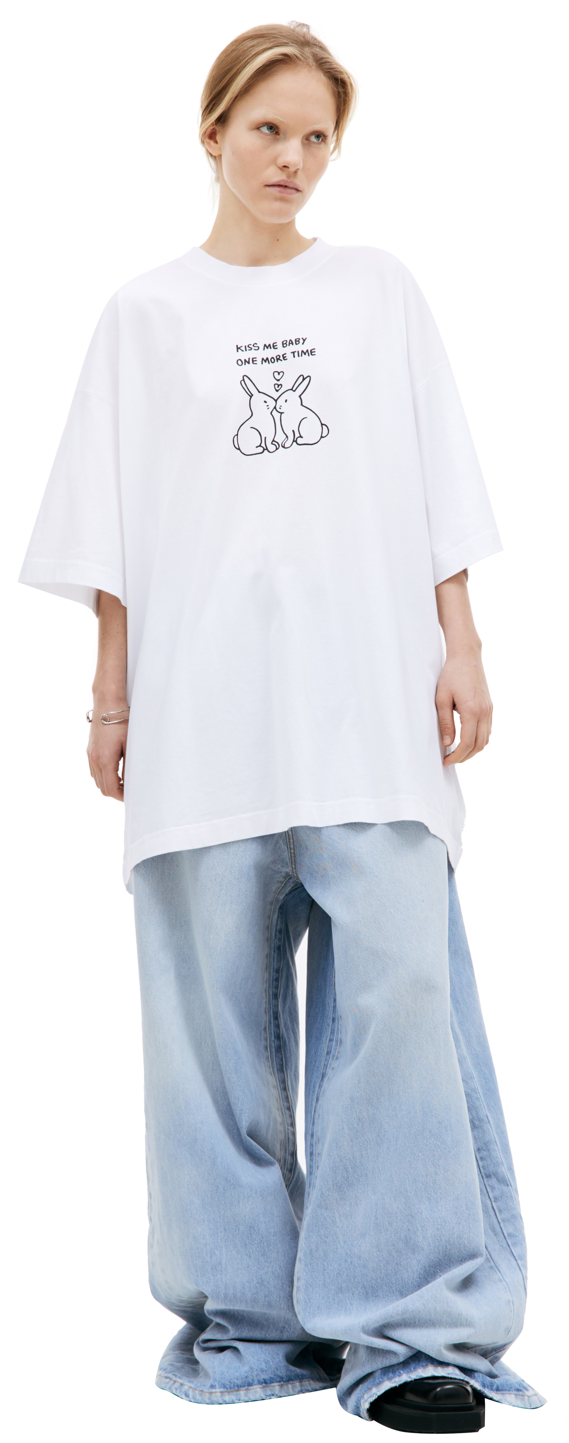 VETEMENTS Оверсайз футболка Kissing Bunnies