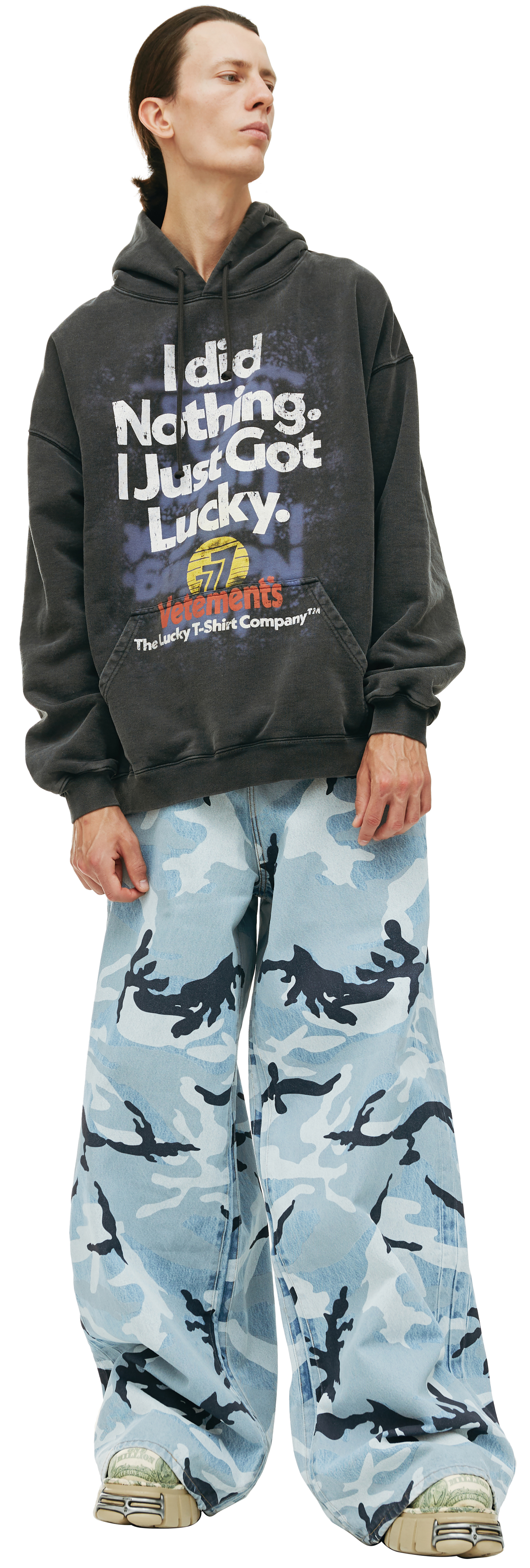 VETEMENTS Оверсайз худи с принтом