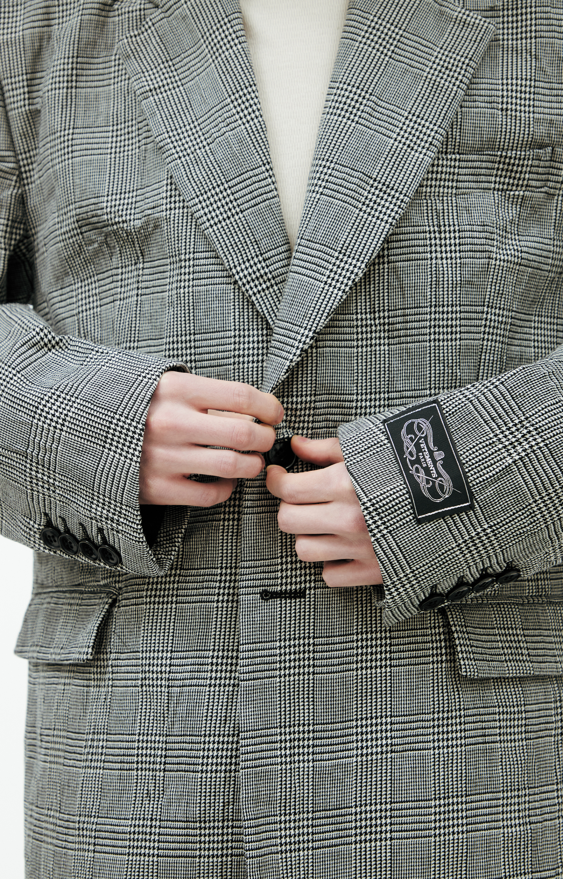 VETEMENTS Однобортный пиджак в клетку