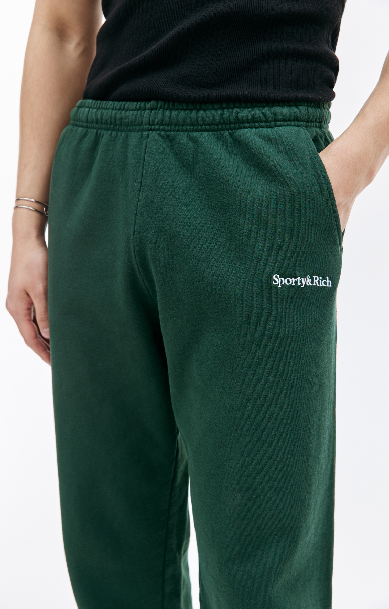 SPORTY & RICH Спортивные брюки с вышивкой логотипа