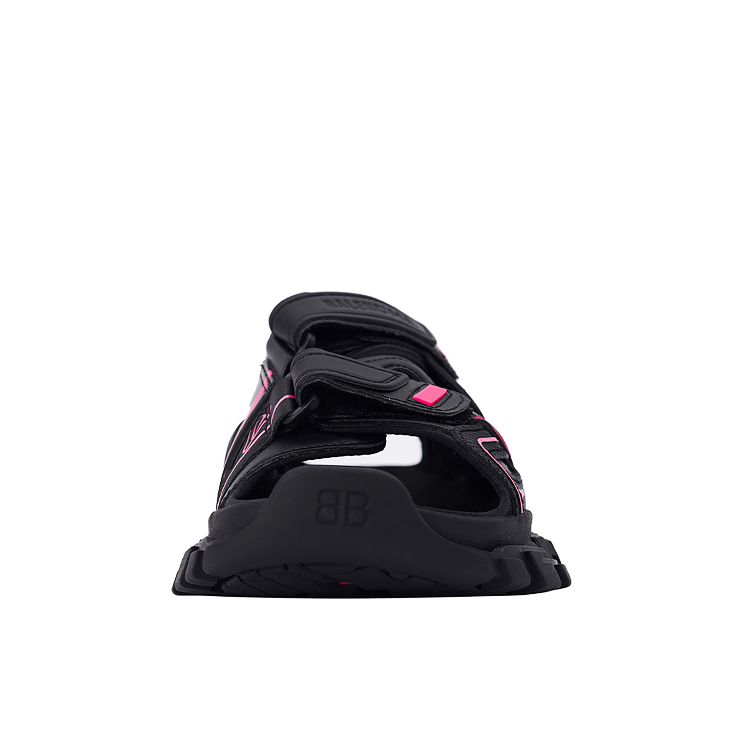 Balenciaga Черно-розовые сандалии Track
