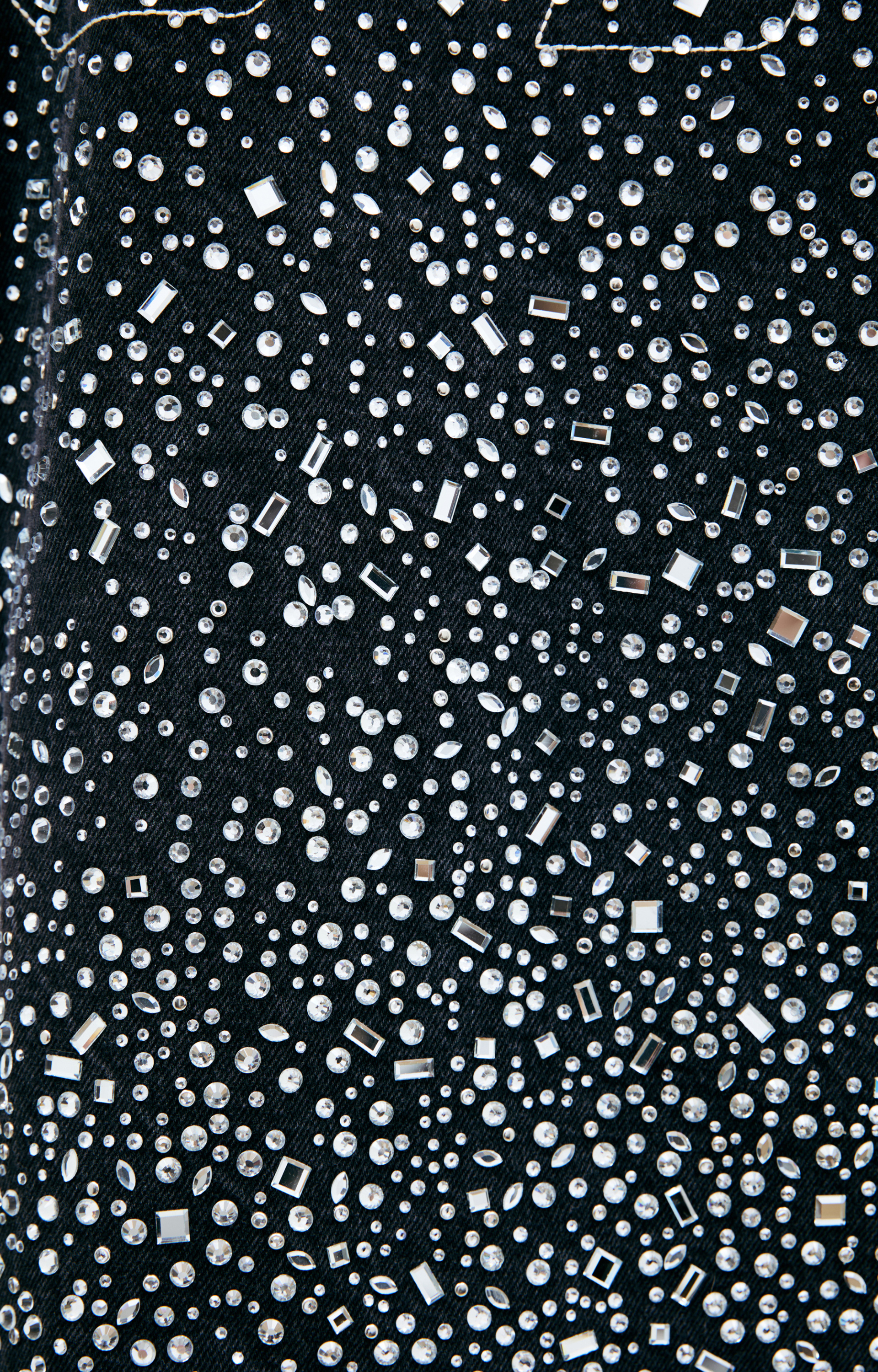 Satoshi Nakamoto Джинсовое худи со стразами